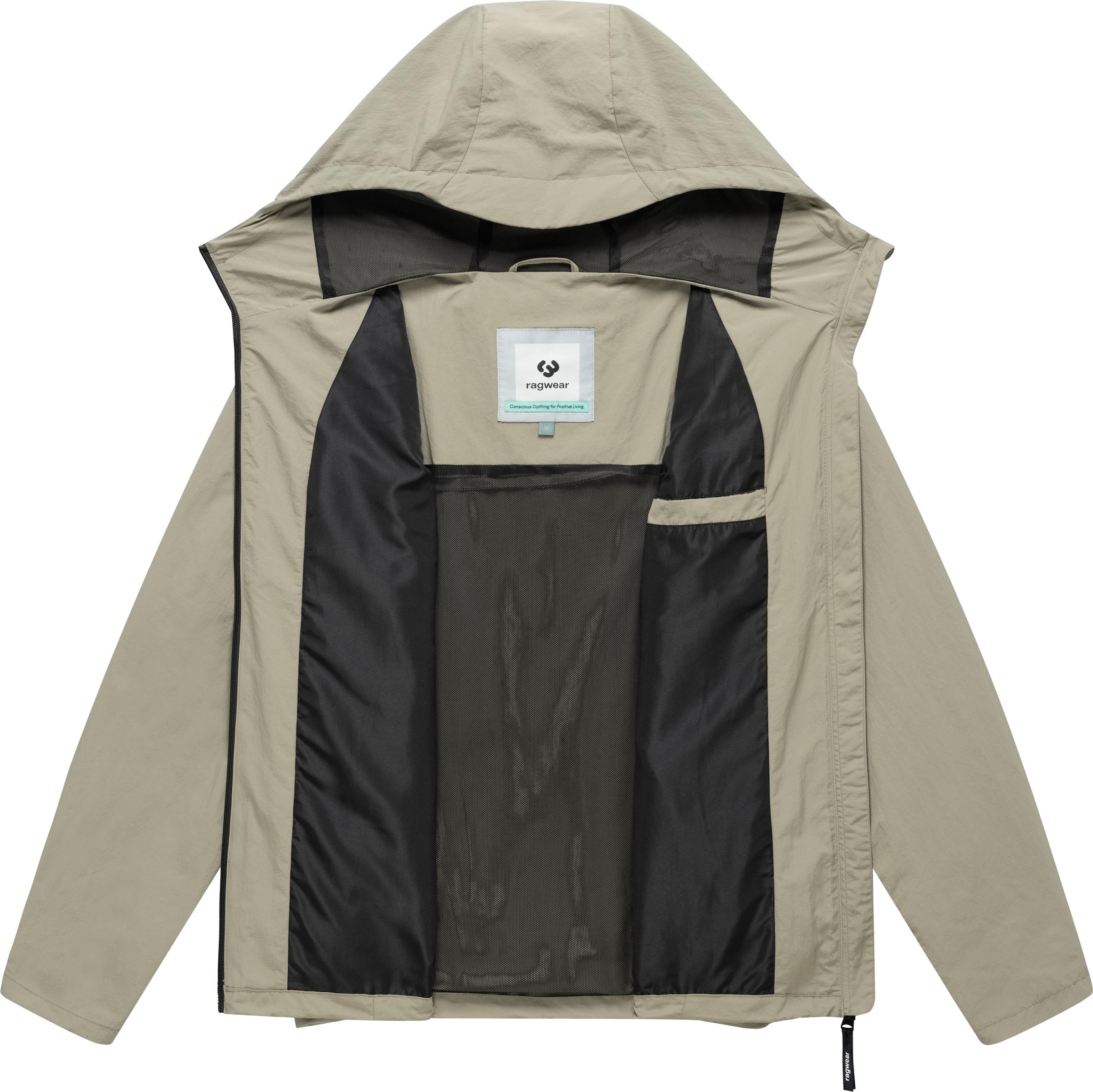 Ragwear Outdoorjacke »Lewie« mit Kapuze Übergangsjacke mit wasserdichtem Reißverschluss