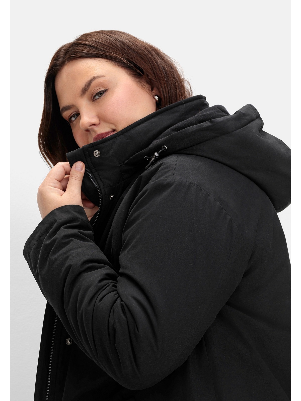 Sheego Parka »Große Größen«, mit Kapuze, mit gefütterter Kapuze und 2-Wege-Zipper