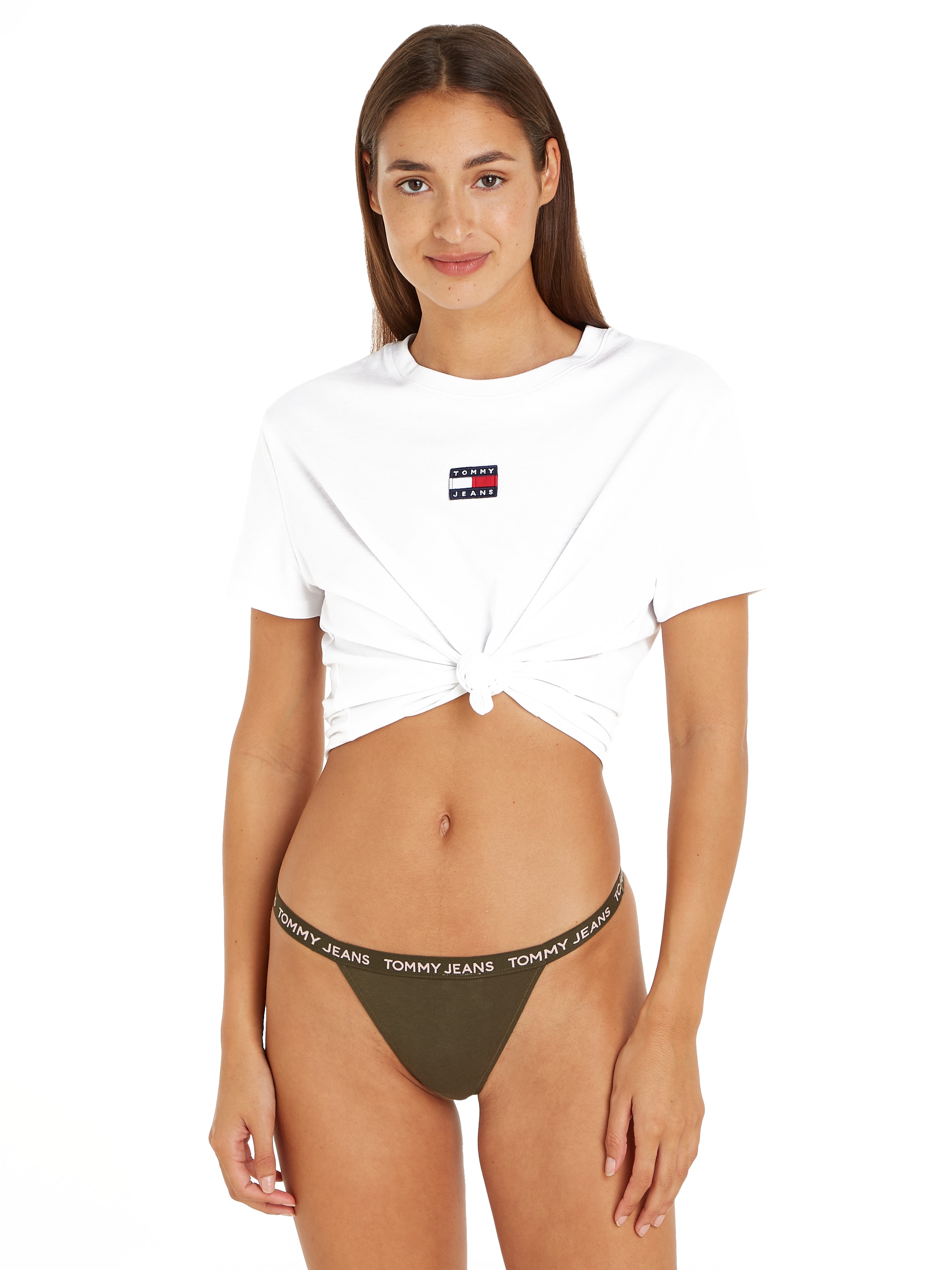 Tommy Hilfiger Underwear Slip »3P STRING THONG«, (Packung, 3er), mit Tommy HiIlfiger Logo-Elastikbund