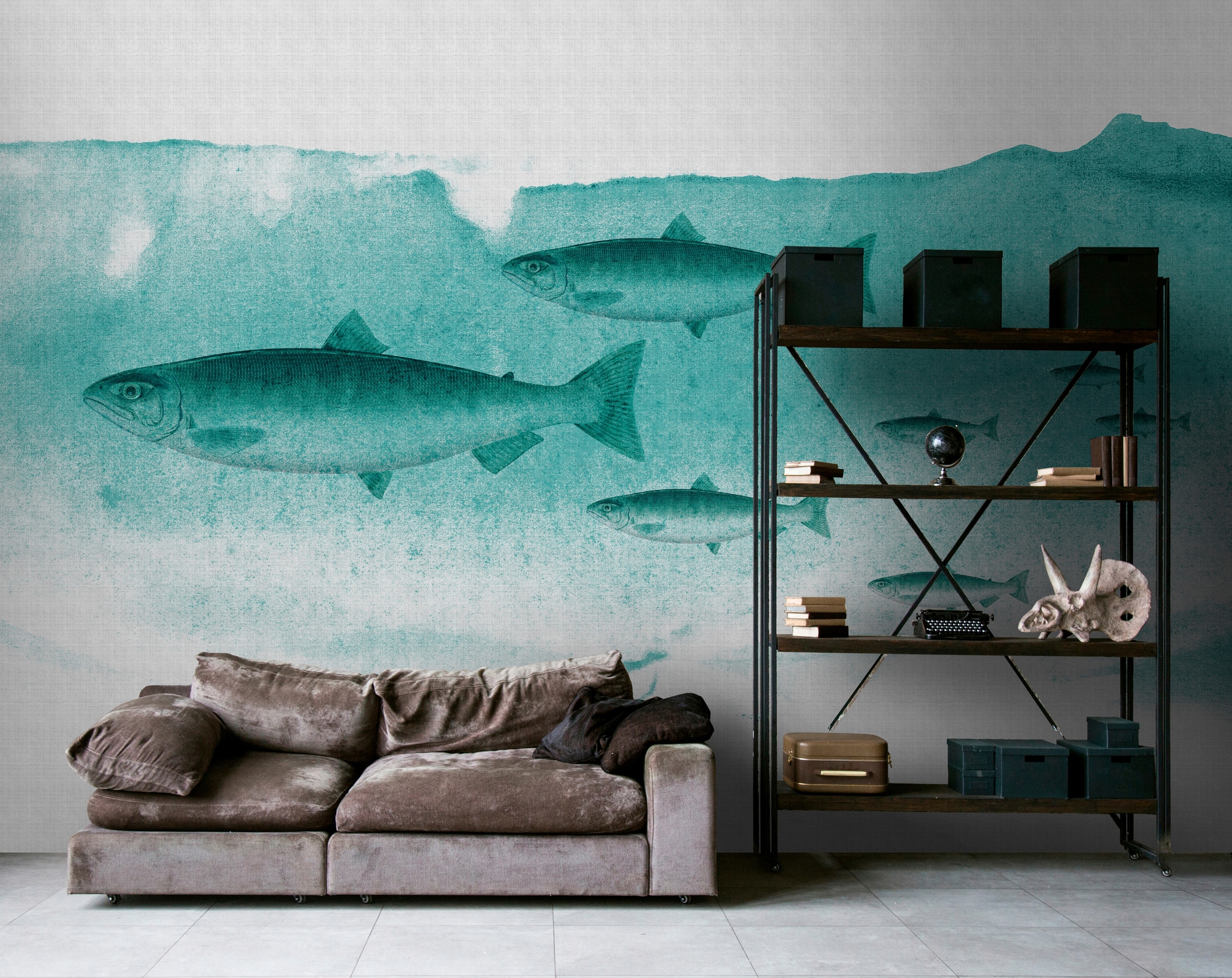 living walls Fototapete »Walls by Patel Into The Blue 2«, Vlies, Wand, Schräge