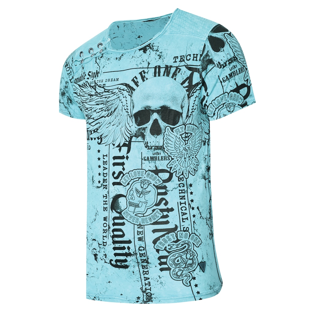 Rusty Neal T-Shirt »Rusty Neal«, mit Allover-Print