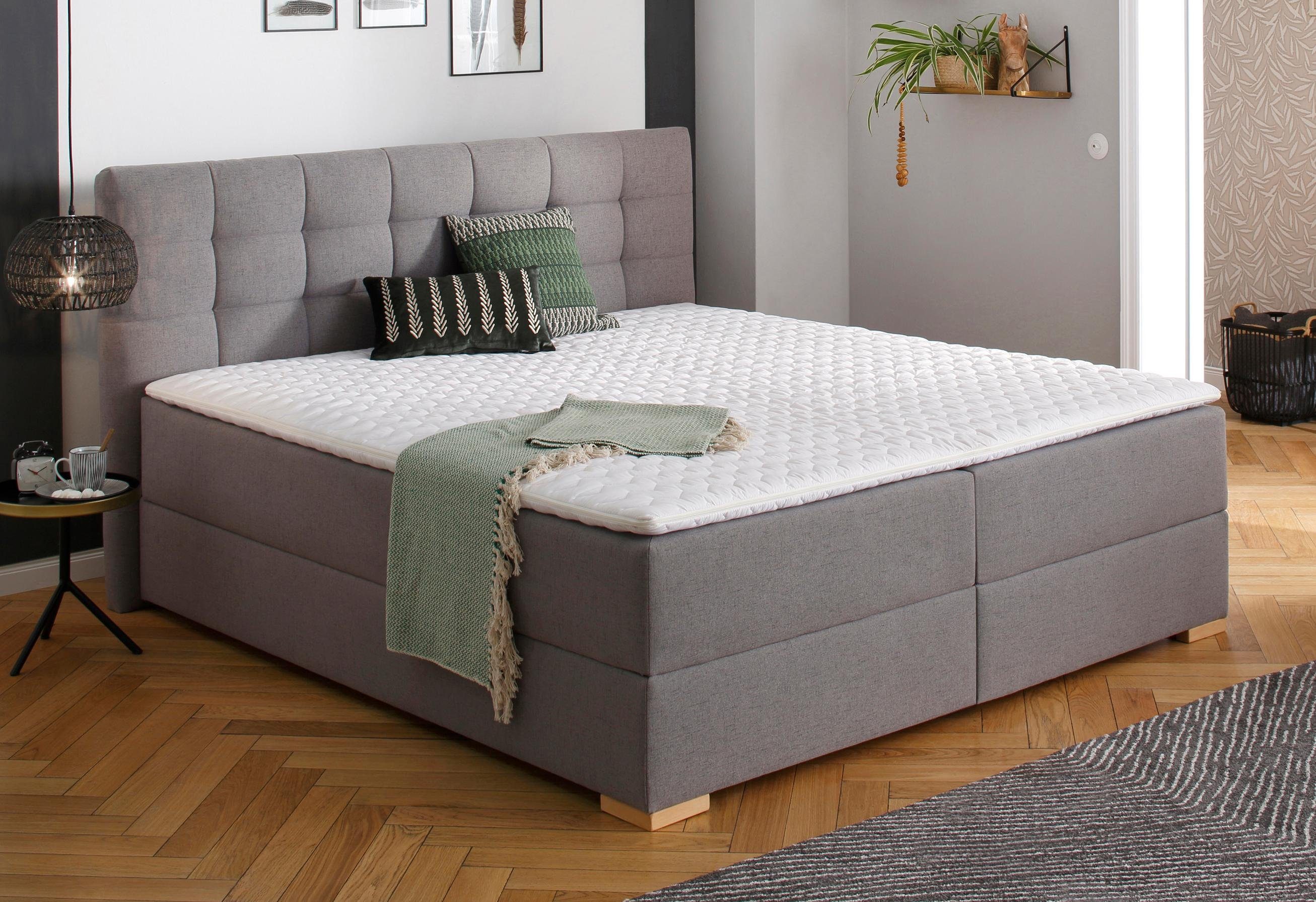 Home affaire Boxbett "Olivet mit Bettkasten" in 4 Farben, 4 Breiten, 2 Matratzenarten, auch in Überlänge 220 cm
