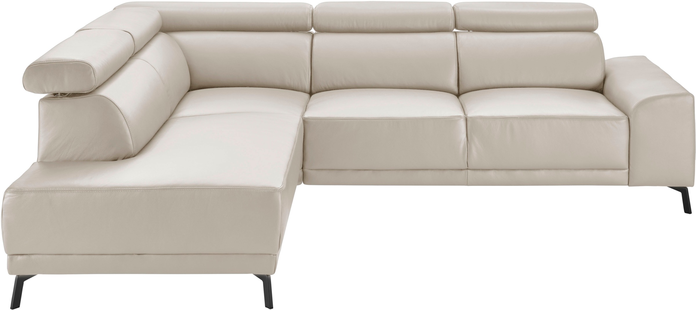 3C Candy Ecksofa »Greve modern und bequem, inkl. manueller Kopfteilverstellung, L-Form«, wahlweise mit motorischem Sitzvorzug