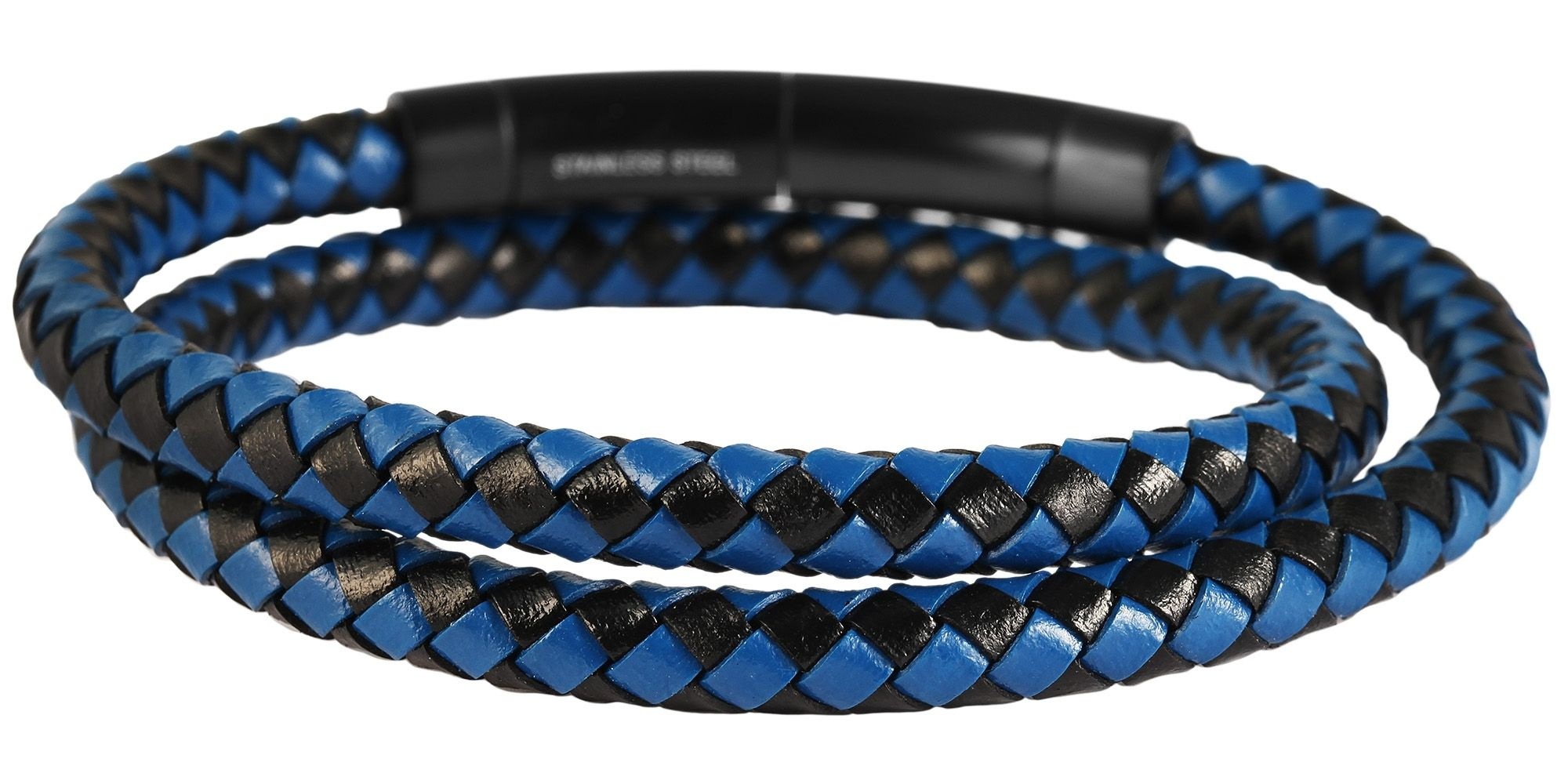 Wickelarmband ADELIA´S "Herren Armband – Wickelarmband aus Leder 43 cm", schwarz, Armbänder, Herren, 43cm, Leder, Wickelarmband, Zum Verschenken – passend für viele Anlässe