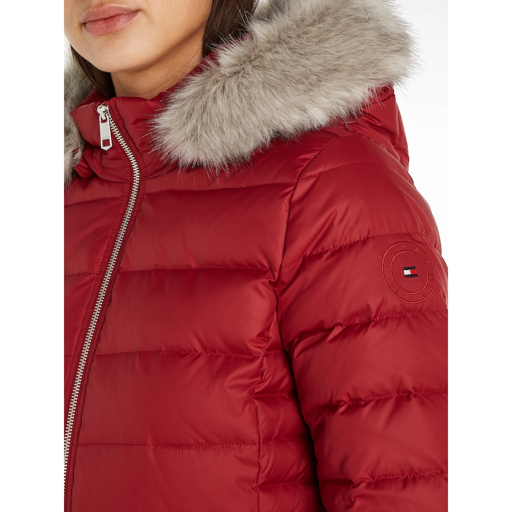 Tommy Hilfiger Daunenjacke »TYRA DOWN JACKET WITH FUR«, mit Kapuze