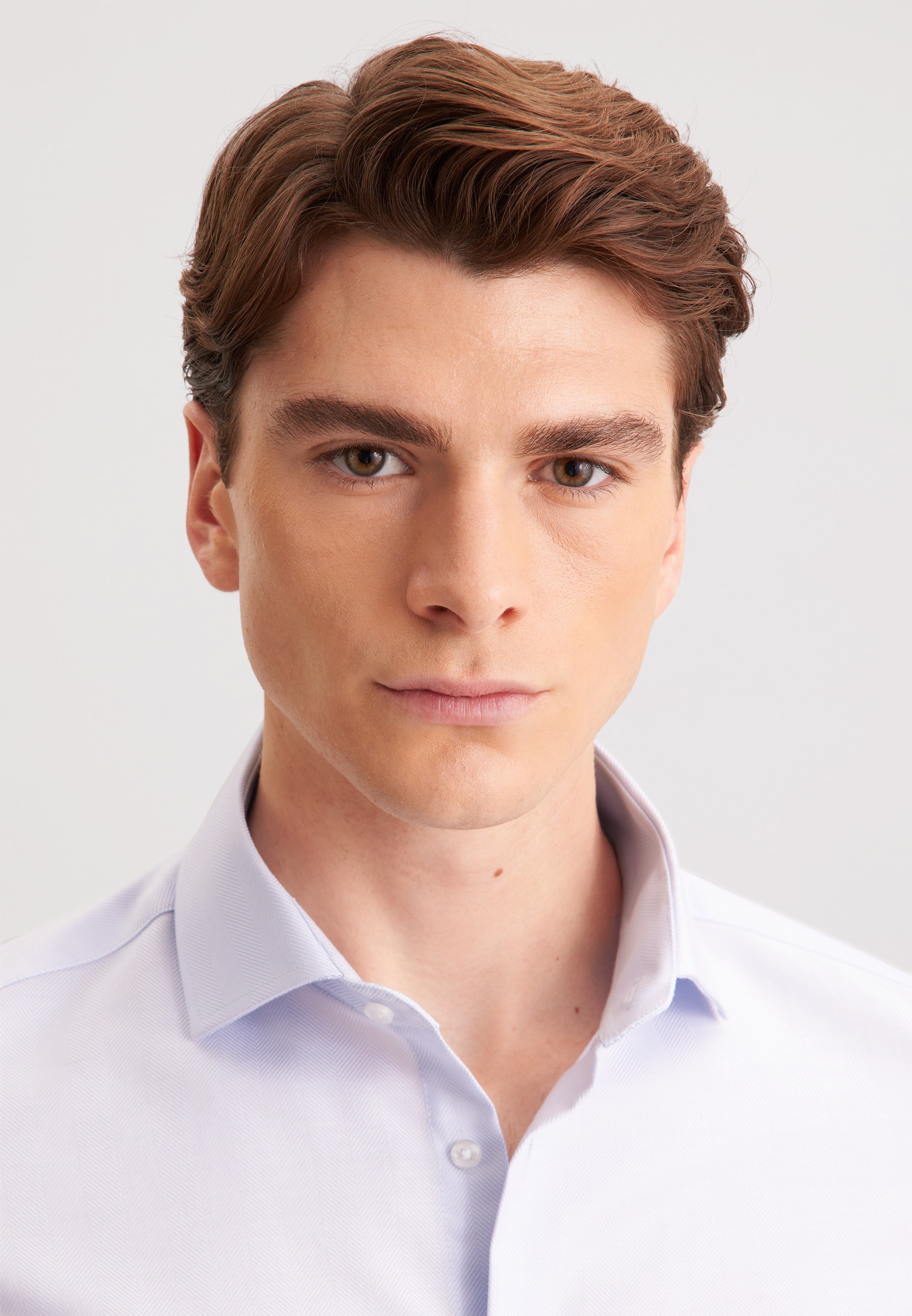 Thumbnail - seidensticker Businesshemd "Schwarze Rose" Shaped 1/1 Kentkragen Fischgrat