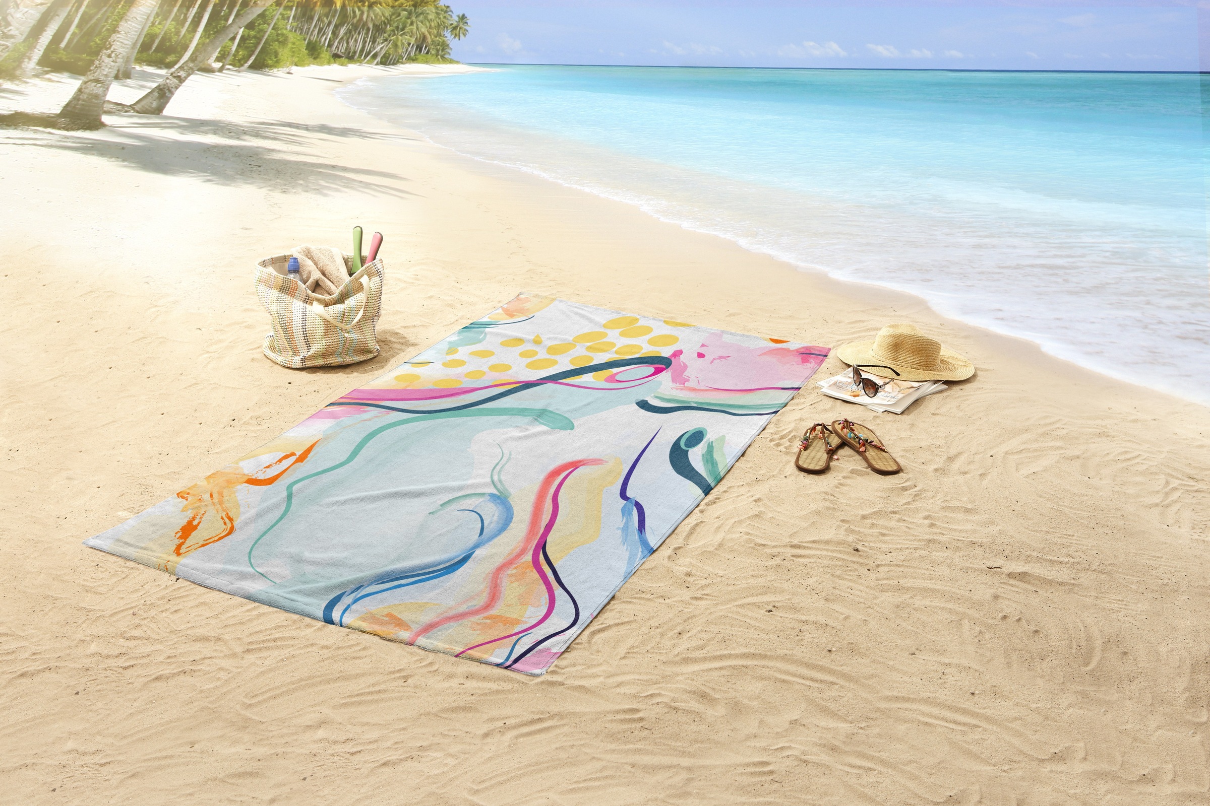 good morning Strandtuch "Magic" Mikrofaser, Velours, Strandtuch, saugfähig, günstig online kaufen