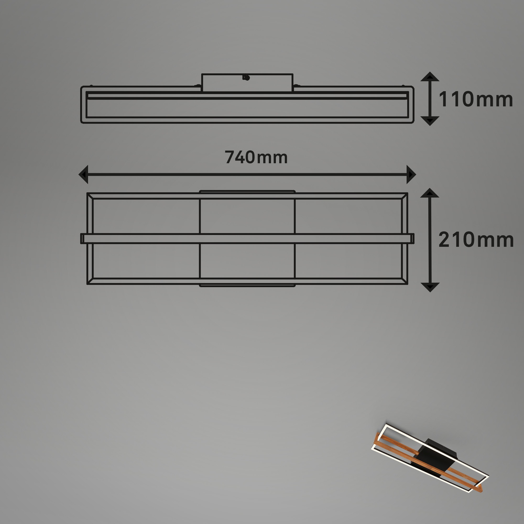 Briloner Leuchten LED Deckenleuchte »NESTED«