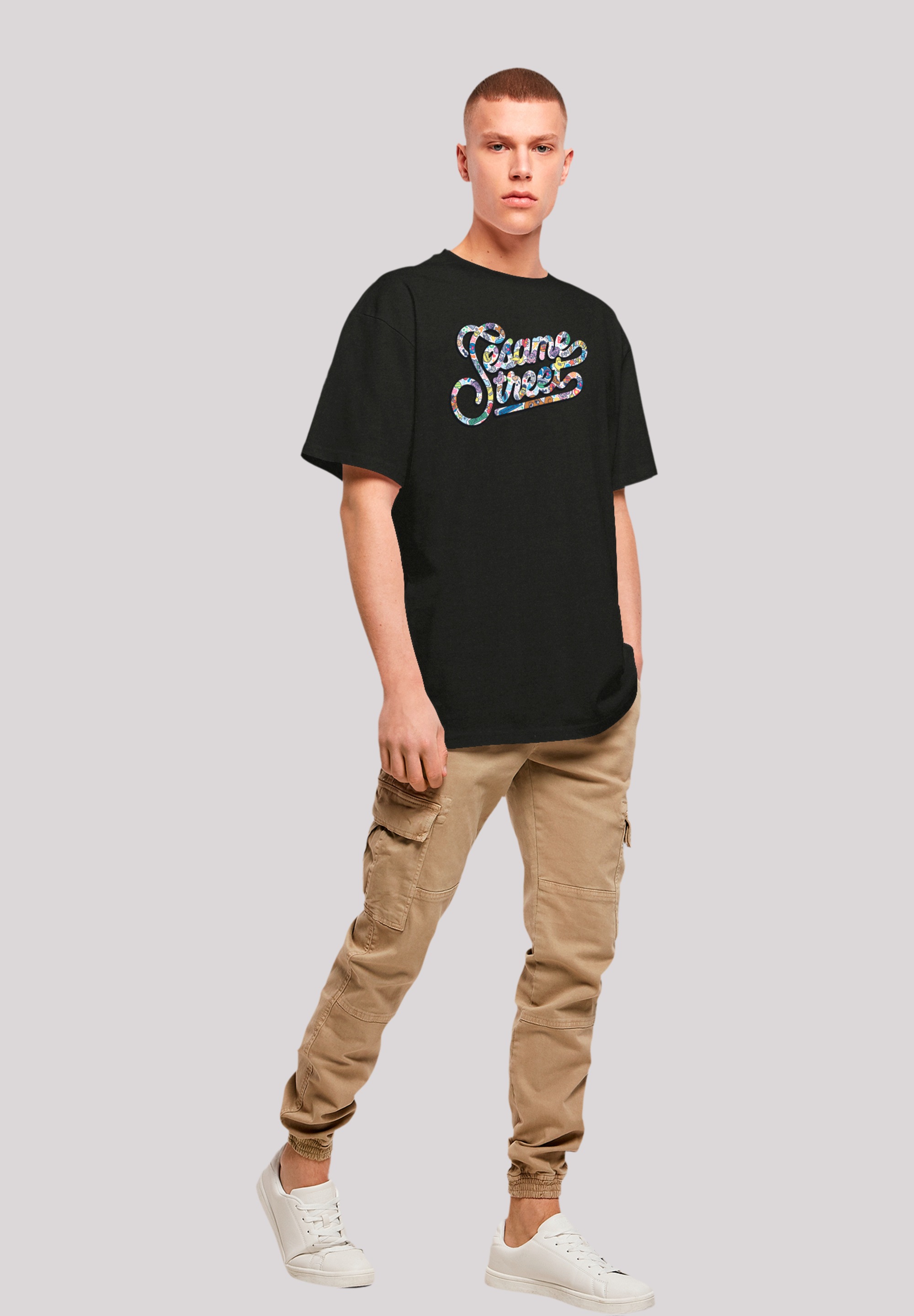 F4NT4STIC T-Shirt »Sesamstraße Coloured lettering«, Premium Qualität, Weihnachts-Kollection