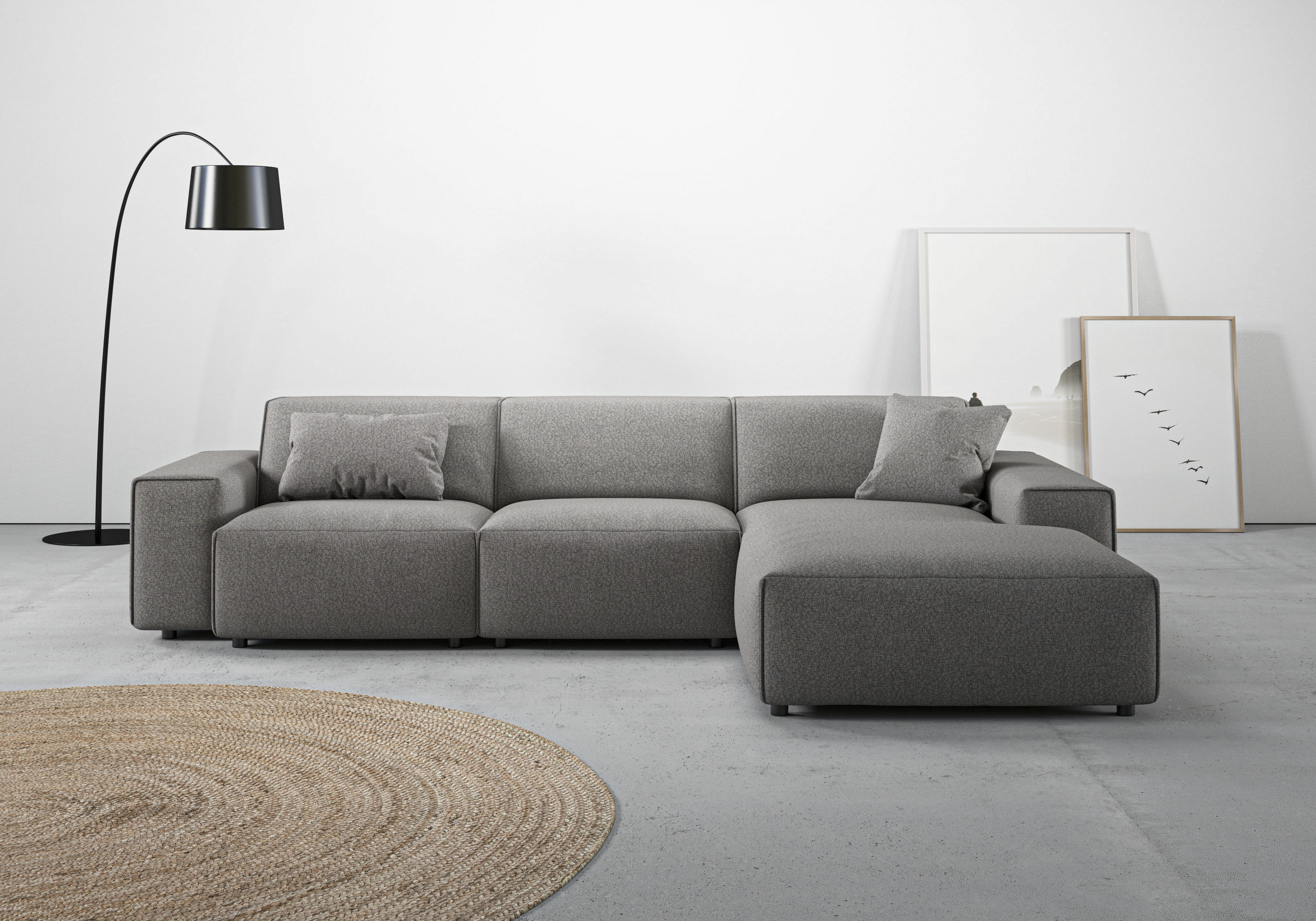 Home affaire Ecksofa "Glimminge auch in Breitcord, Feincord, Bouclé + Easy care-Bezug" L-Form, Breite 294, Zierkissen
