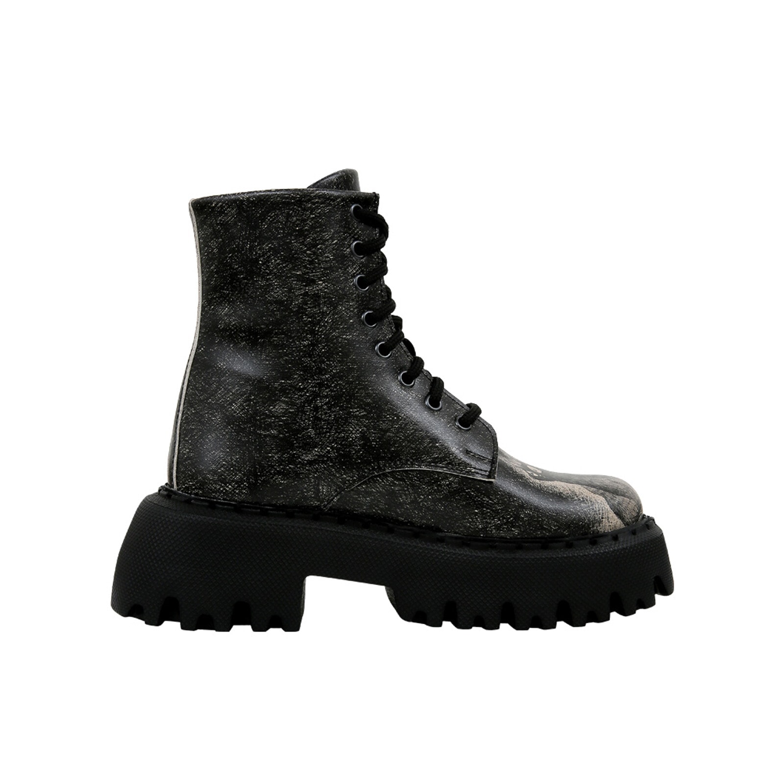 DOGO Chelseaboots »Navy Schnürstiefel Boots Agent Of Chaos Damen Stiefeletten«  Handgefertigt