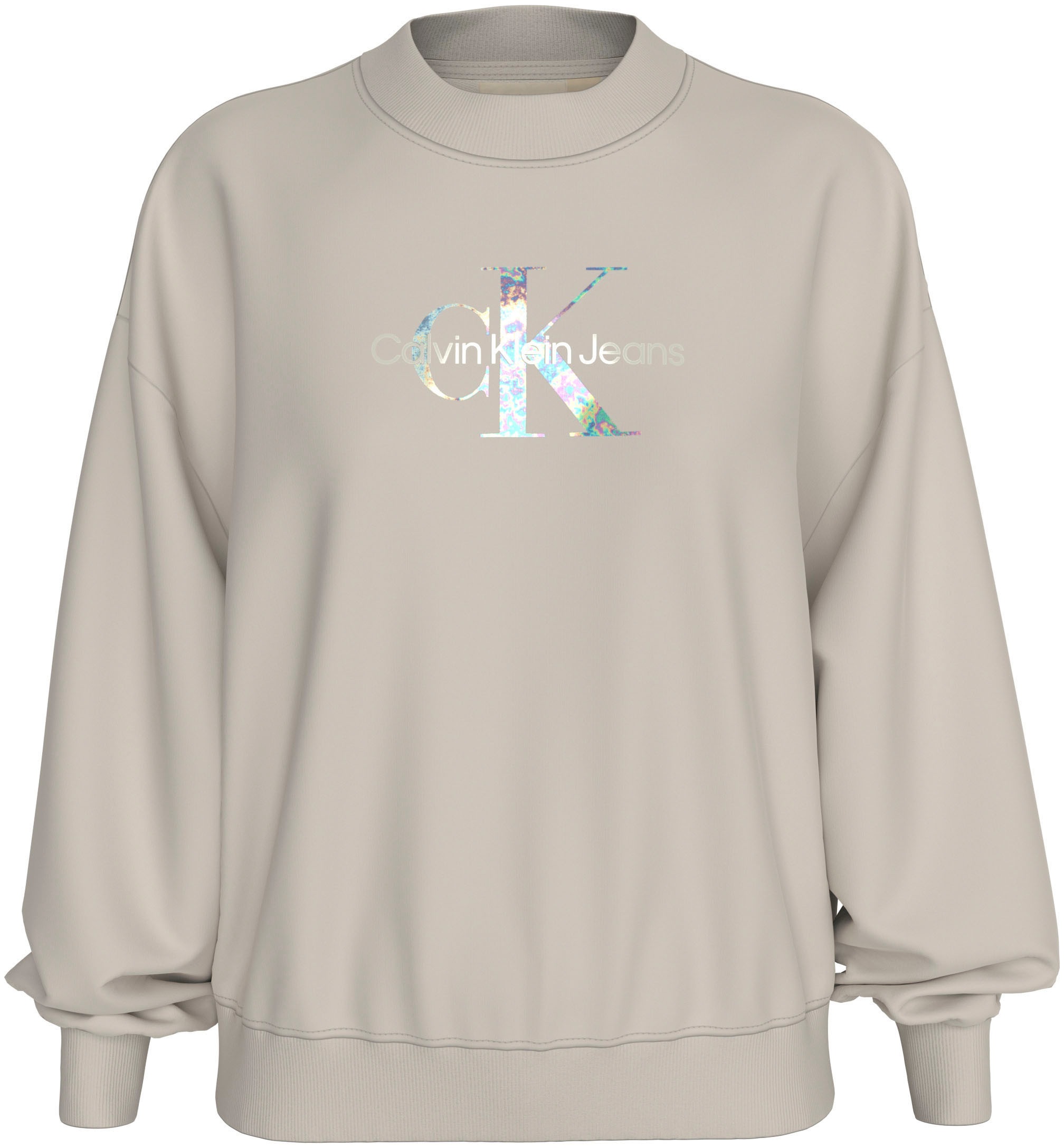 Calvin Klein Jeans Sweatshirt »GLOSSY MONOLOGO REGULAR CREWNECK«, mit Logodruck