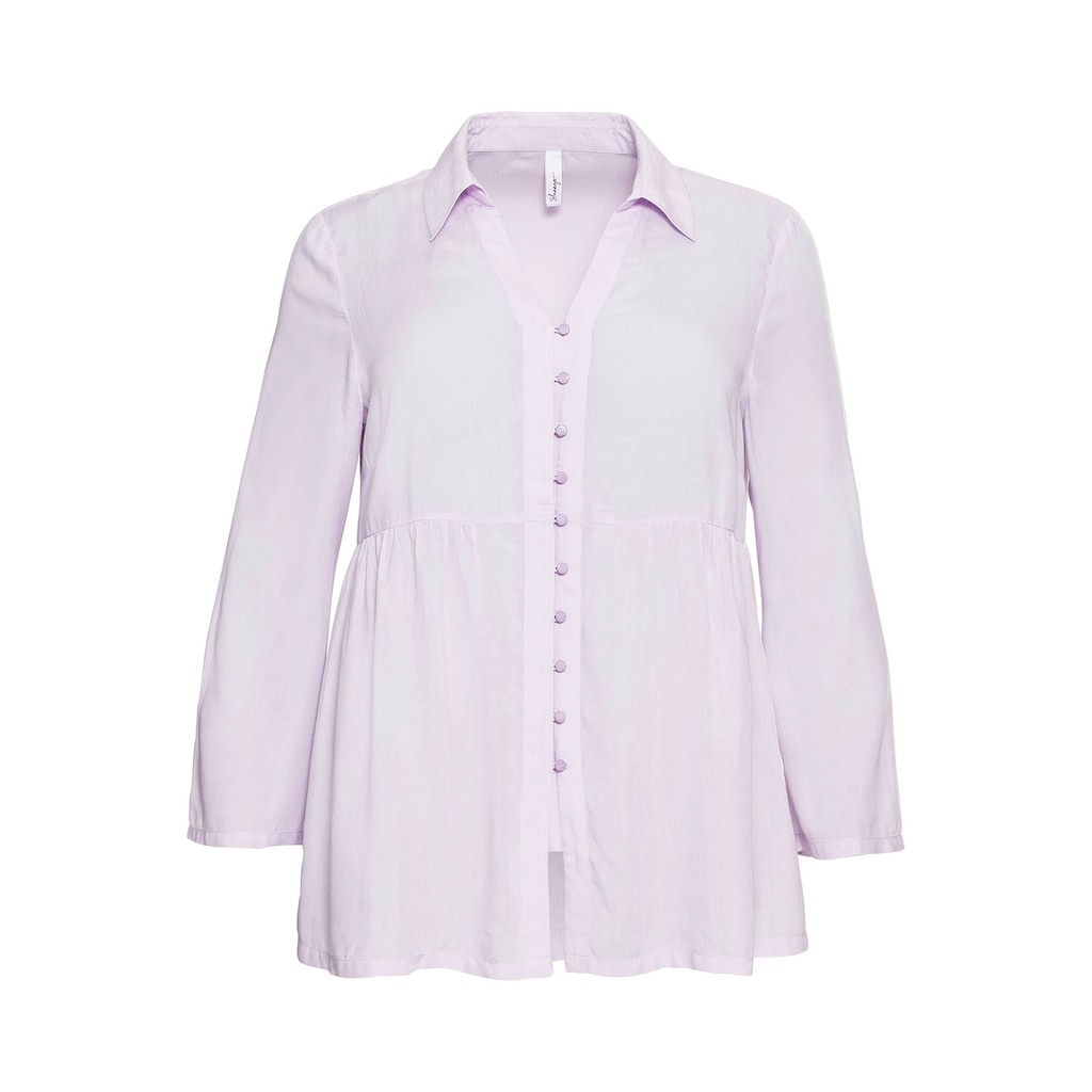 Sheego Hemdbluse »Große Größen« aus weicher leicht transparenter Qualität | T-Shirts