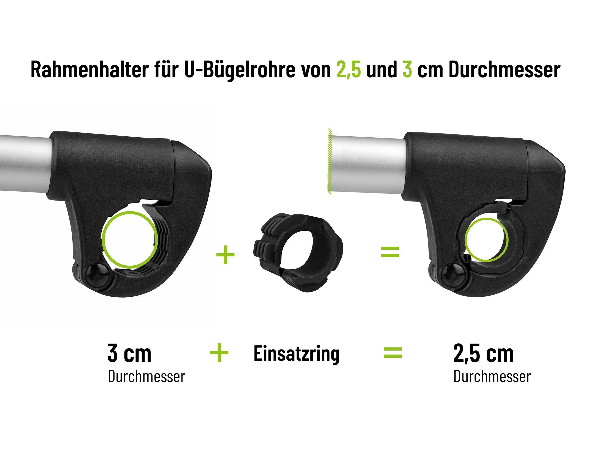 EUFAB Fahrradträger-Rahmenhalter »Verstellbarer Strap-Rahmenhalter 40cm« Packung, 2 tlg.