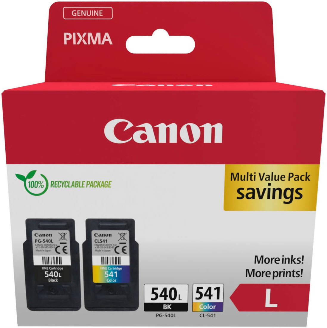 Canon Tintenpatrone »PG540L/CL541XL Photo Value Pack«, (Packung, 2 St.)