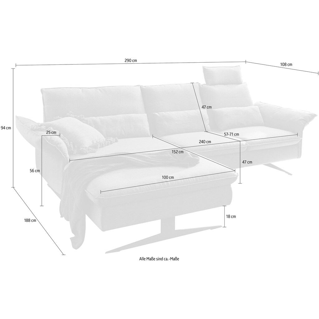 3C Carina Ecksofa »Haya L-Form«