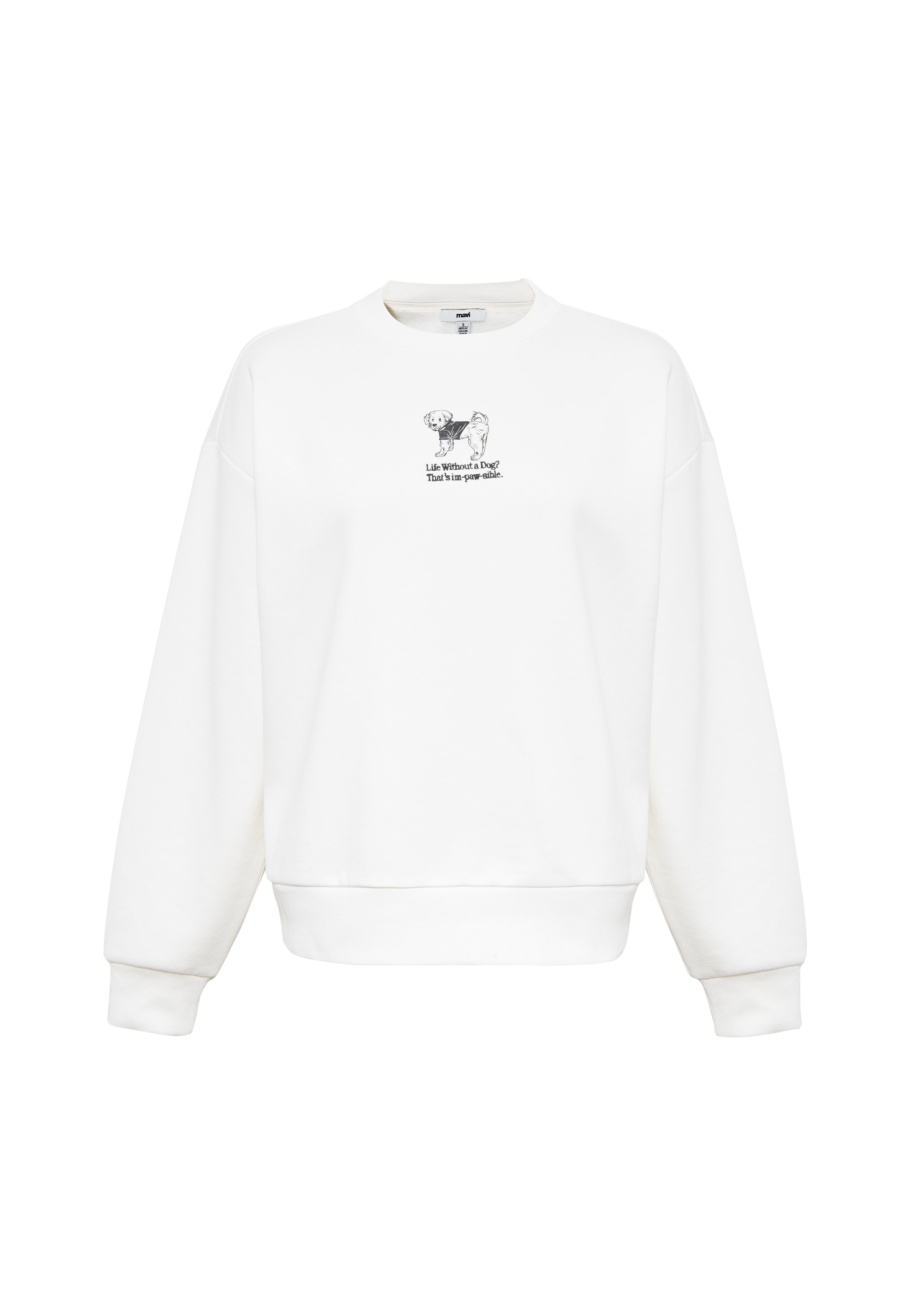 Mavi Rundhalspullover »DOG PRINTED SWEATSHIRT« Sweatshirt Rundhals