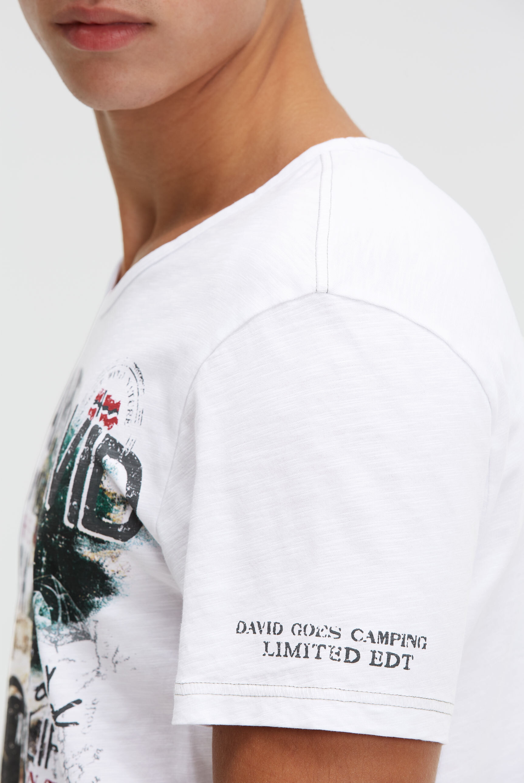 CAMP DAVID V-Shirt aus Baumwolle