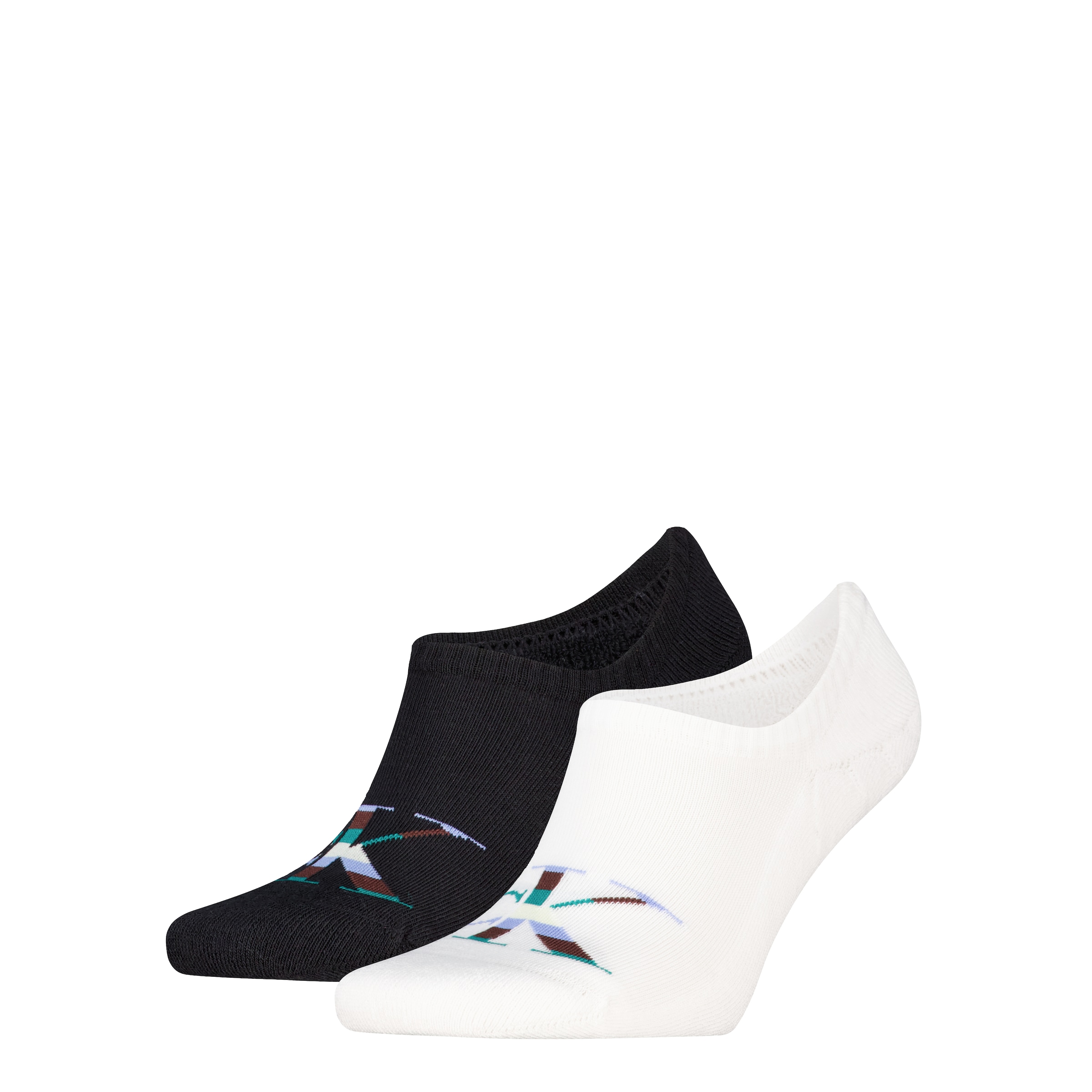 Calvin Klein Jeans Füßlinge »CKJ MEN FOOTIE HIGH CUT MONOGRAM« 2 Paar, 2 Paar tlg. hoch geschnittene Silhouette, Cotton-Mix