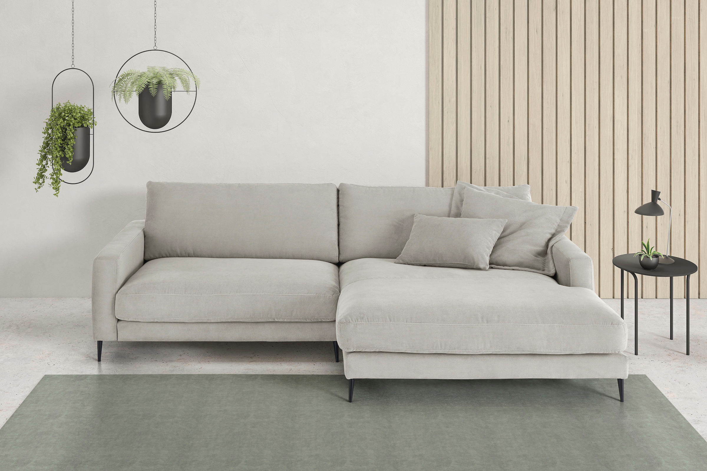 INOSIGN Ecksofa "Downtown, B/T/H: 272/190/84 cm L-Form" weicher Sitzkomfort günstig online kaufen