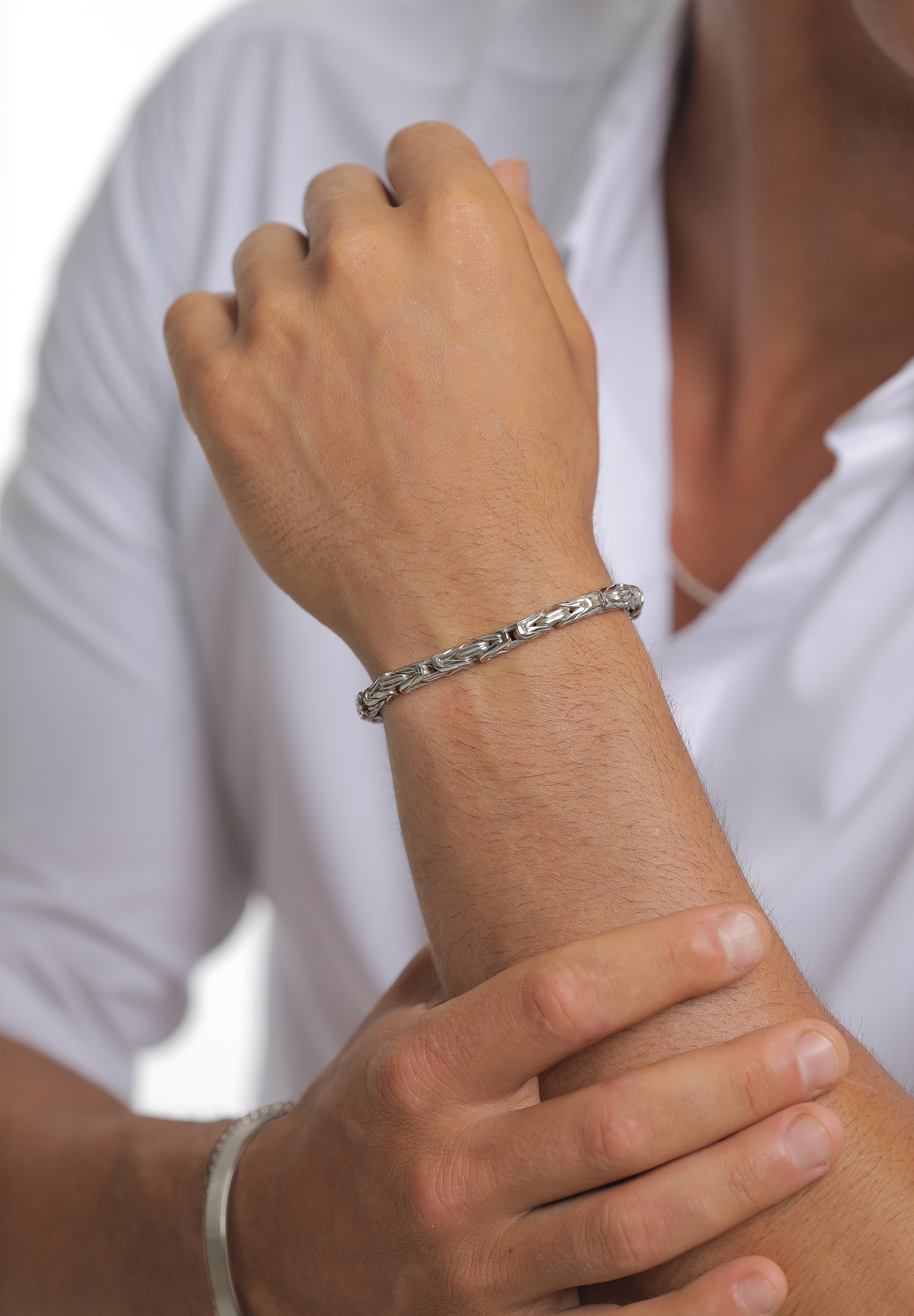 Kuzzoi Herren Königskette Bracelet Grey 19cm 3