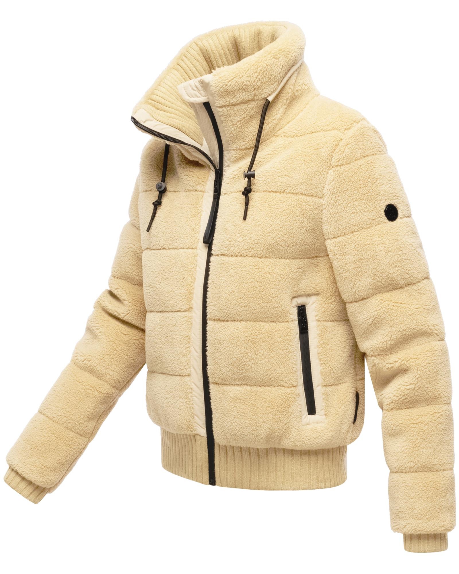 Navahoo Plüschjacke »Schneepuder 14«, warme Damen Teddyjacke für den Winter
