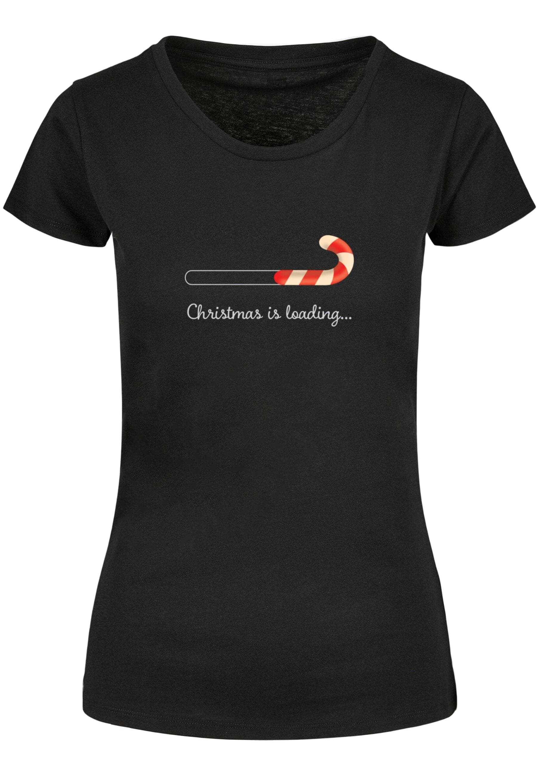 Merchcode T-Shirt »Merchcode Damen Ladies Christmas Loading Basic Tee«, (1 tlg.)