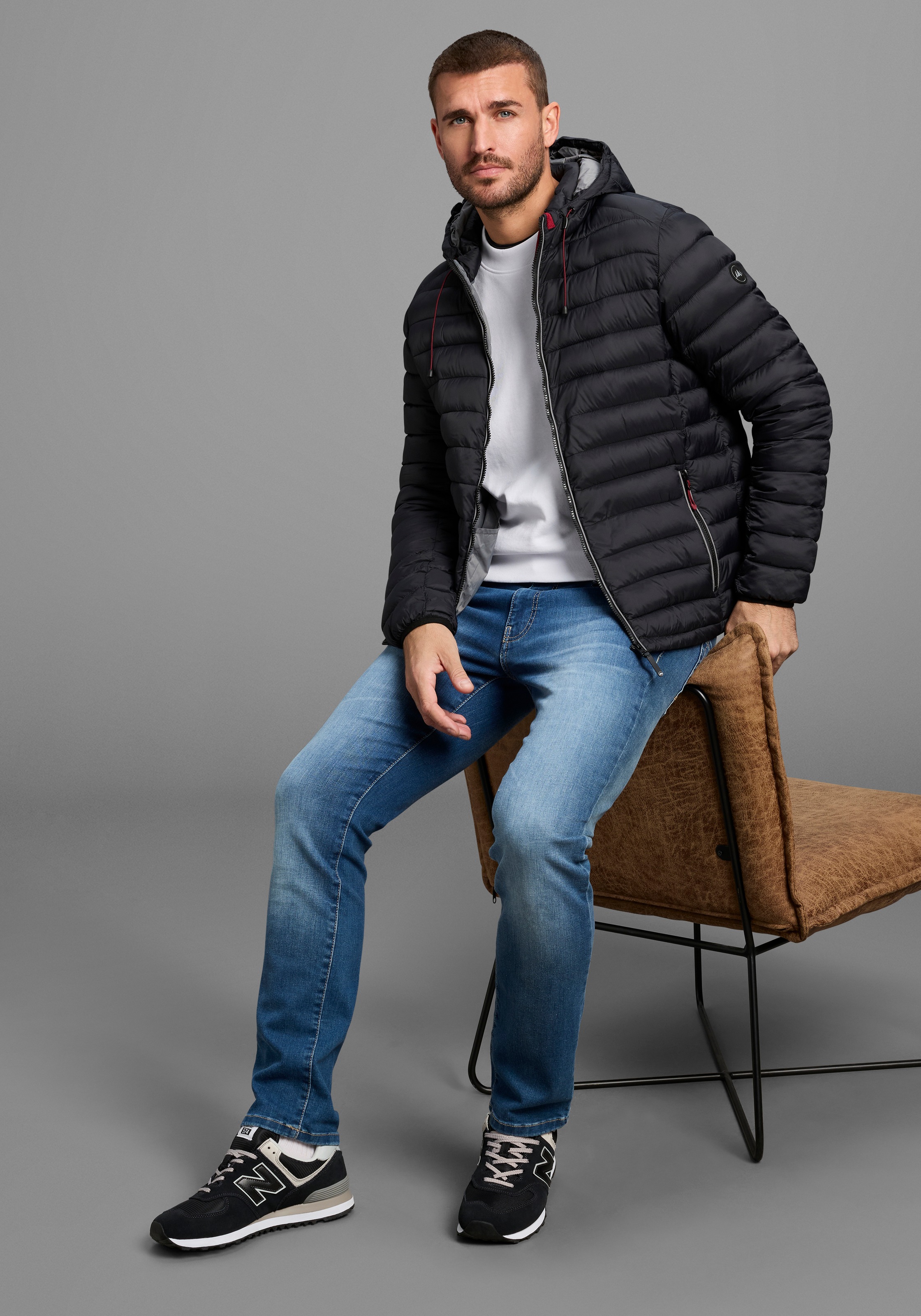 Polarino Steppjacke, mit Kapuze, Atmungsaktiv, winddicht, wasserabweisend