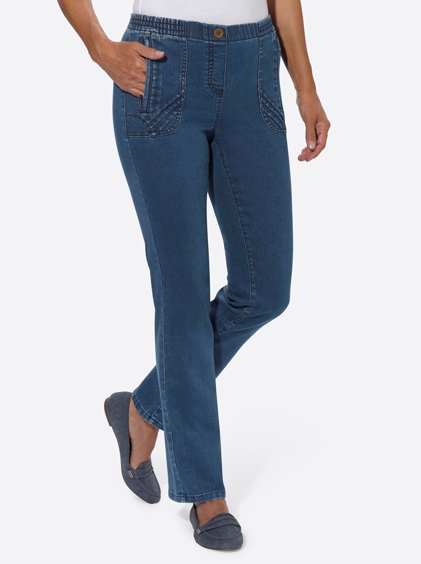 Classic Basics Schlupfjeans, (1 tlg.)