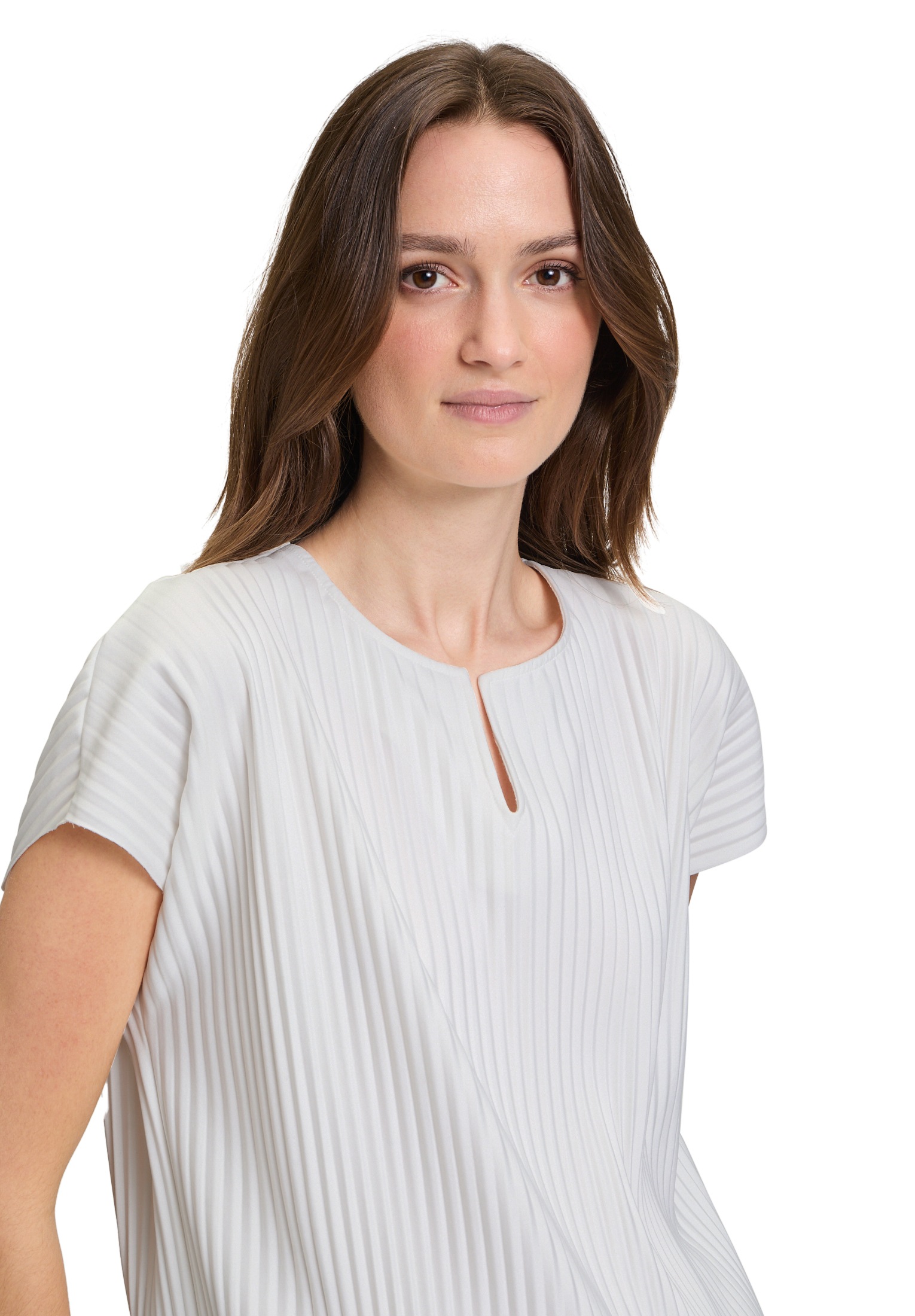 Betty&Co Kurzarmshirt »Betty & Co Damen Kurzarm-Shirt mit Plissee«, (1 tlg.), Plissee