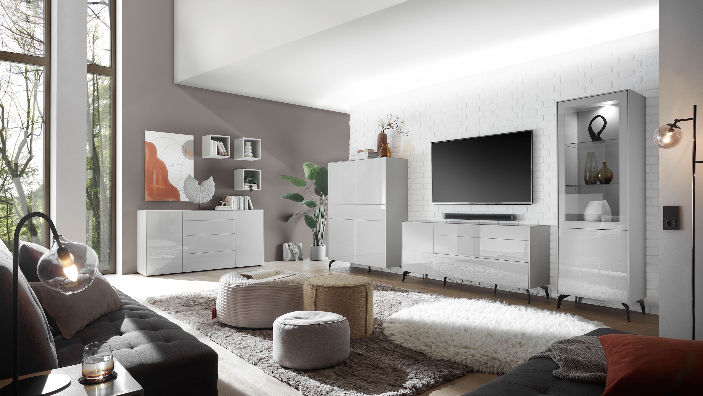 Mäusbacher Standvitrine »Imola TOPSELLER!«, (OTTOs Choice), Mäusbacher Vitrine mit Glas- und Holztür
