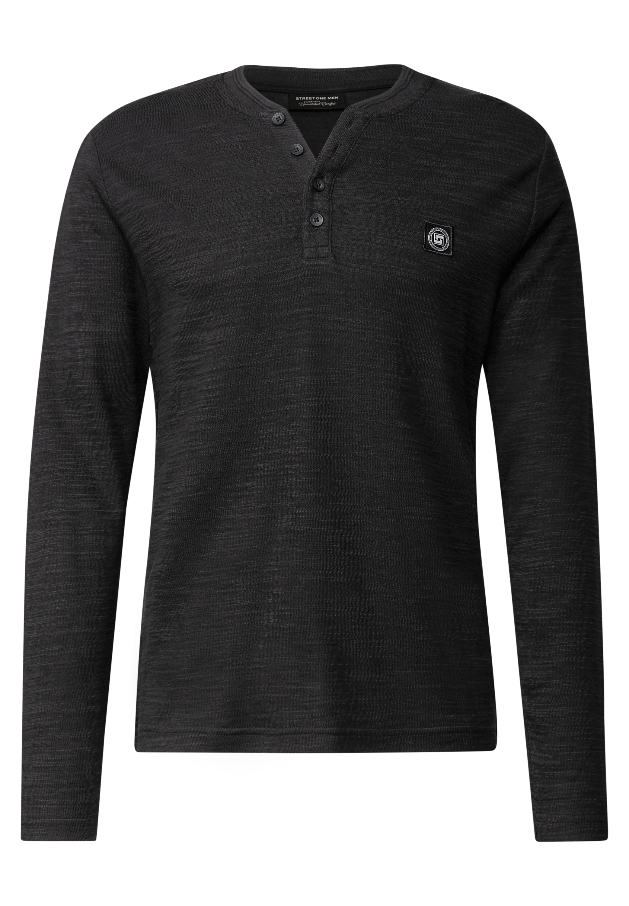 STREET ONE MEN Langarmshirt, im soften Baumwoll-Mix