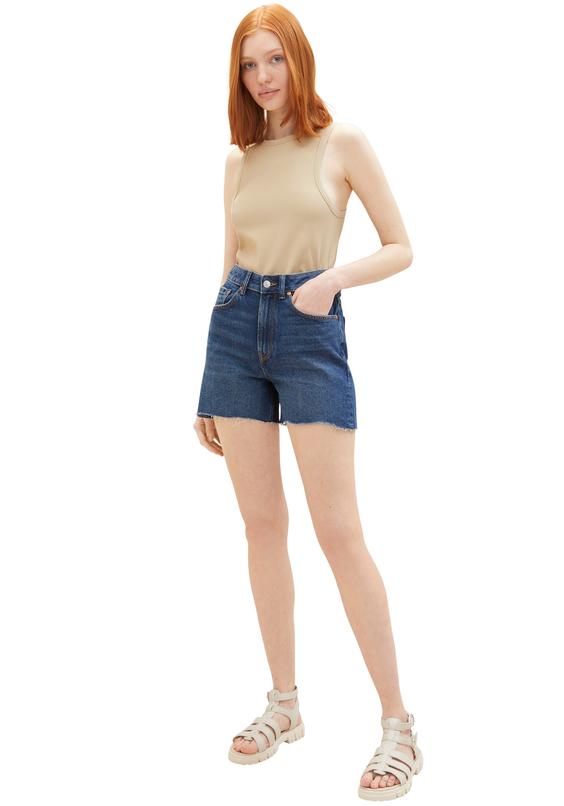 TOM TAILOR Denim Jeansshorts, mit Used Look und Waschung