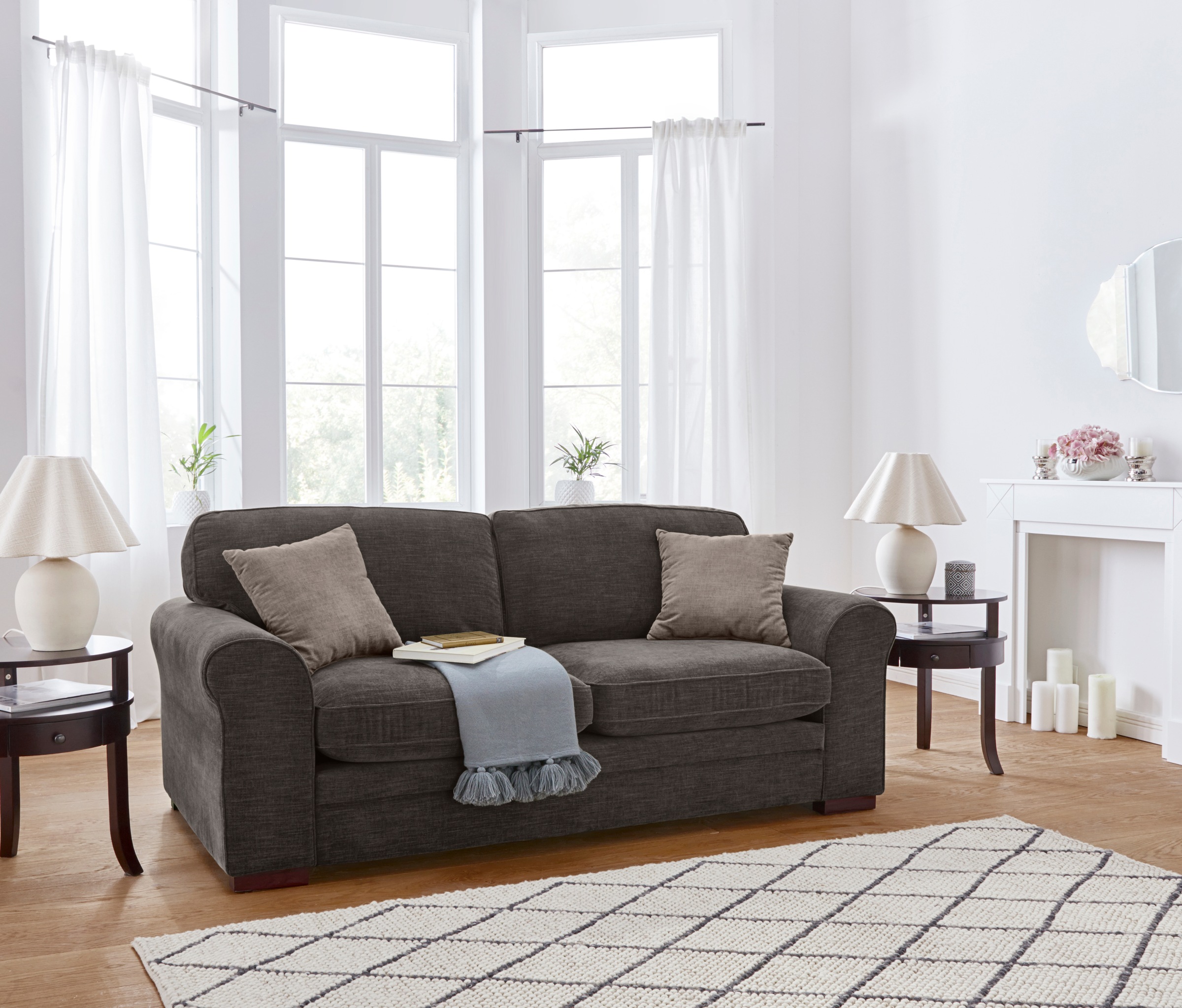 Home affaire 2-Sitzer »Broughton«, weicher Sitzkomfort, incl. 2 Zierkissen, Keder