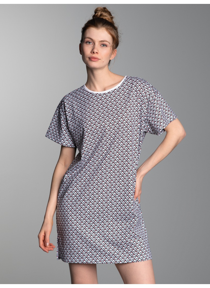 Thumbnail - Trigema Nachthemd "TRIGEMA Bigshirt mit Allover-Pinguin-Print" 1 Stk. tlg.