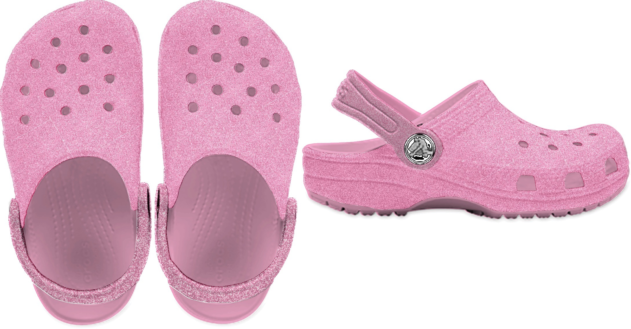 Crocs Clog »Classic Clog«, Glitzerschuh, Babyschuh, Sommerschuh mit allover Schimmer