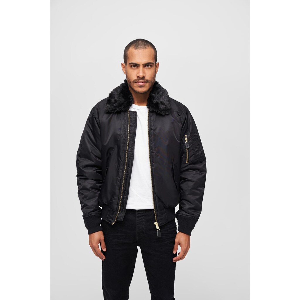 Brandit Winterjacke »Brandit Herren MA2 Jacket Fur Collar«, (1 St.), ohne Kapuze