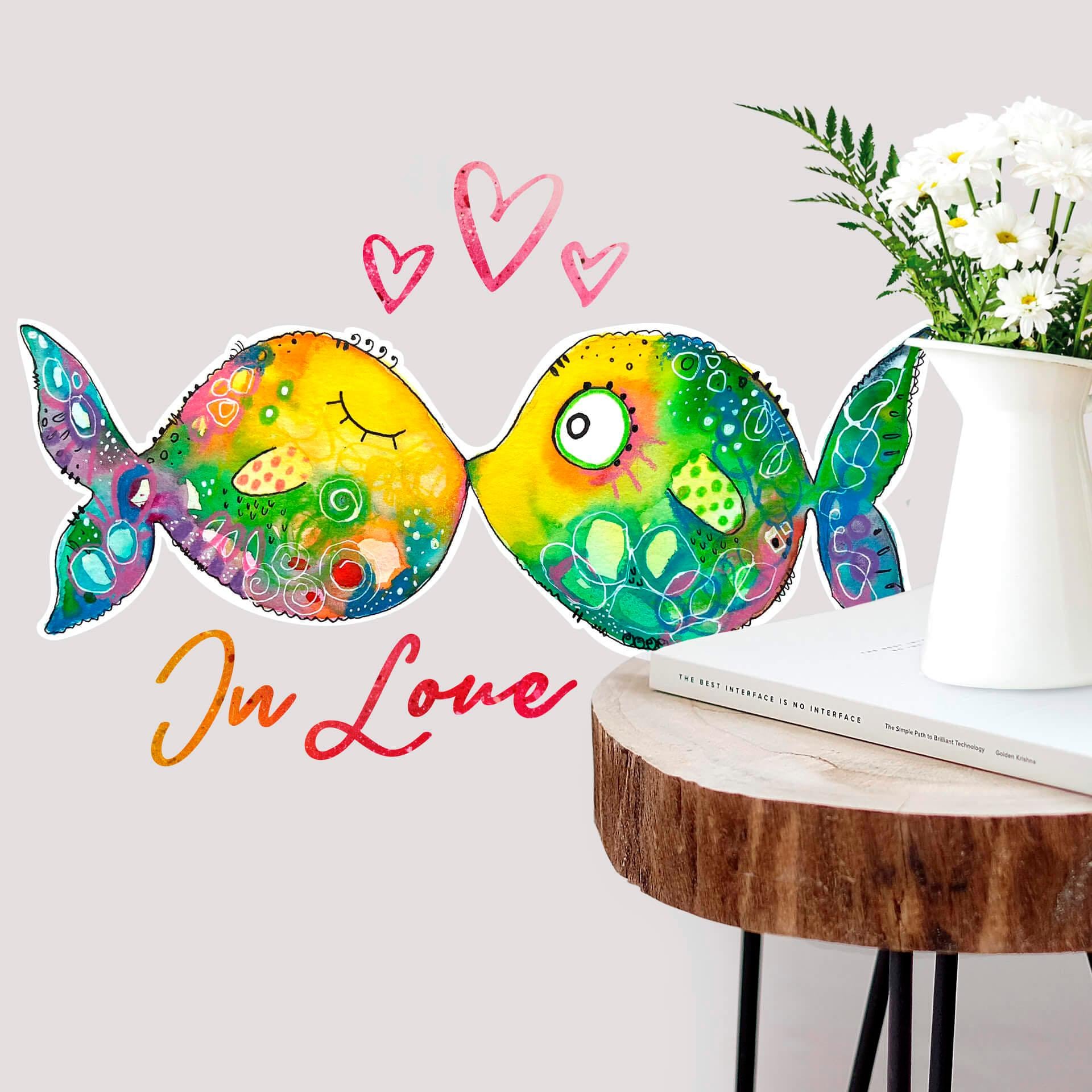 Wall-Art Wandtattoo »Verliebte Fische«, selbstklebend, entfernbar
