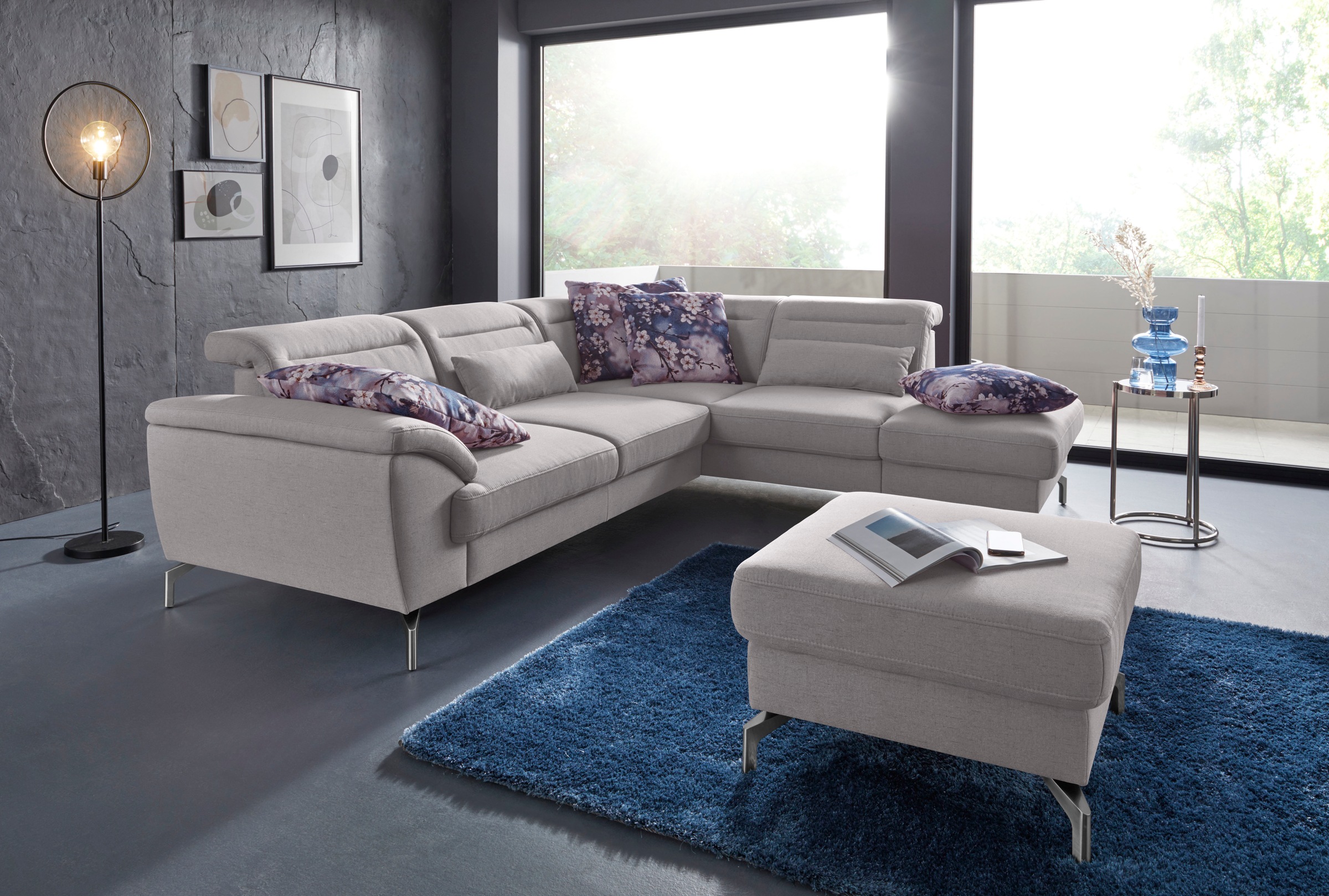 sit&more Hocker "Percy", Fußhöhe 15cm, wahlweise mit unterschiedlichen Fußf günstig online kaufen