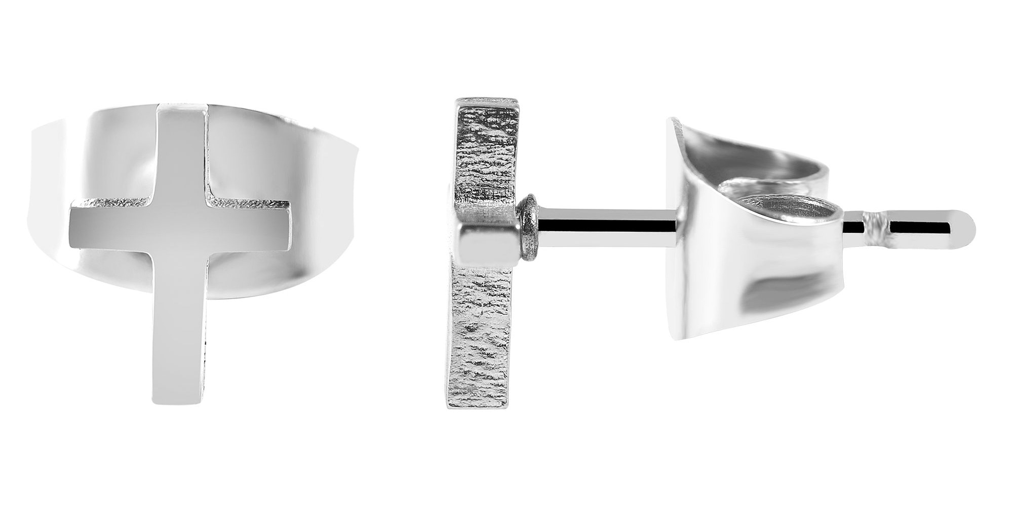 Adelia´s Paar Ohrhänger "Ohrringe – Ohrstecker Kreuz aus Edelstahl" Schöne Geschenkidee zum Jubiläum