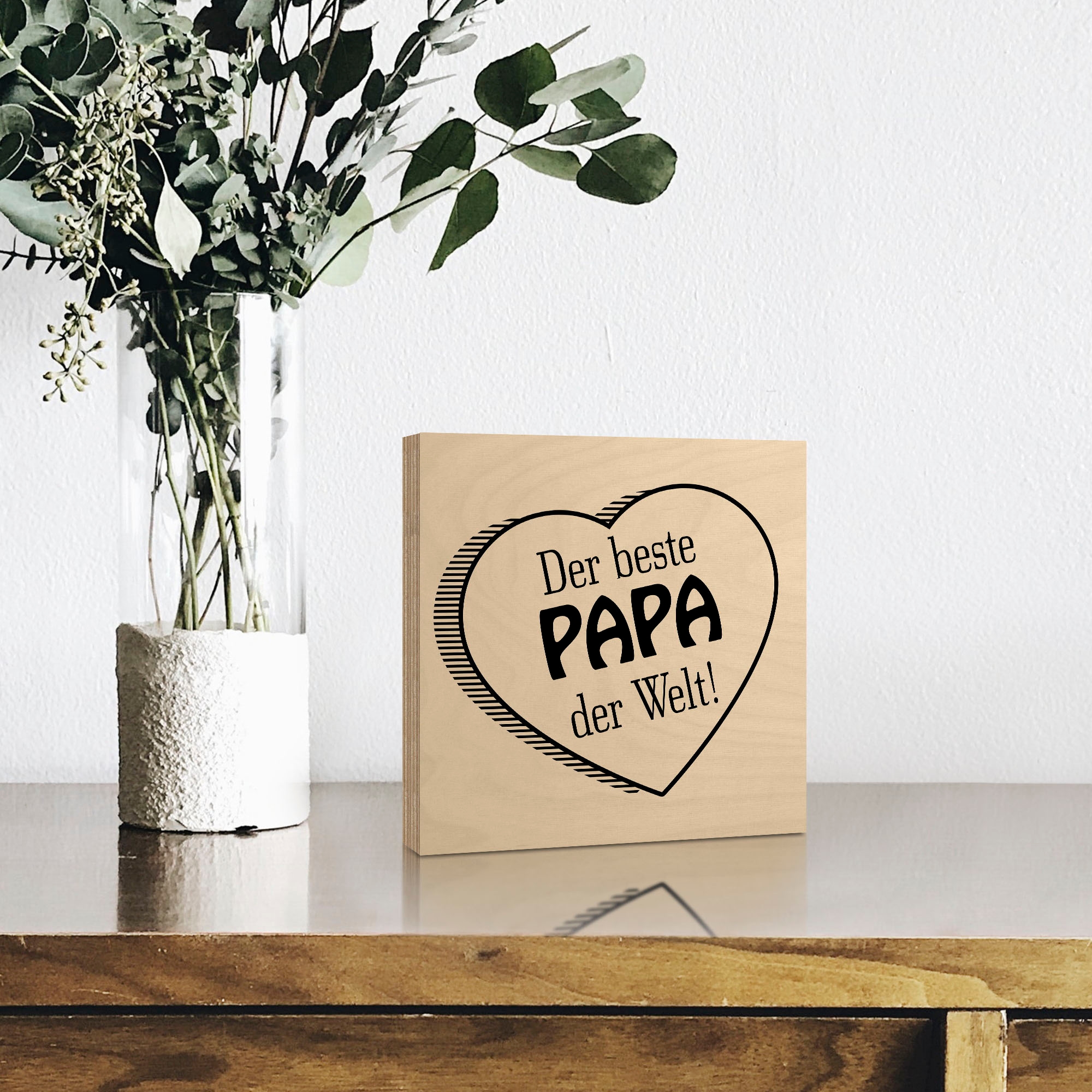 Artland Holzbild »Der beste Papa der Welt«, Sprüche & Texte, (1 St.)