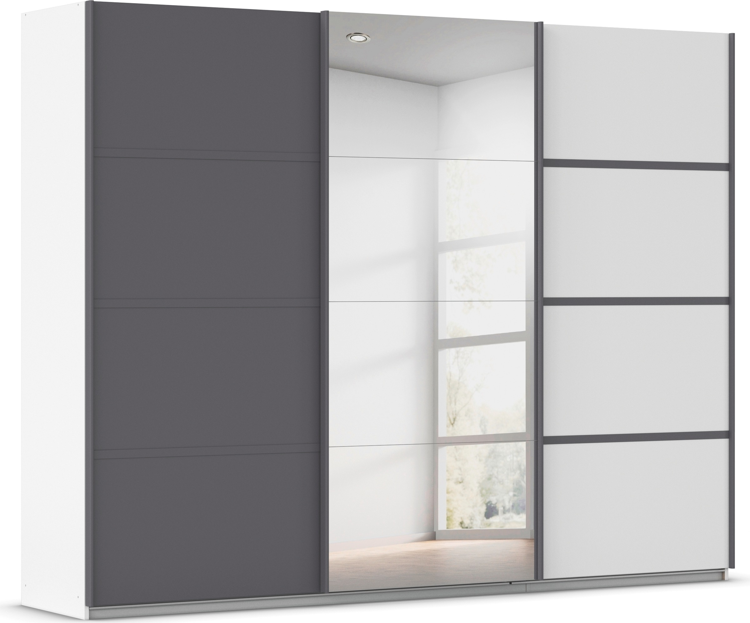 OTTO home Kleiderschrank "Mehrzweckschrank Aktenschrank Möbel Mietswohnung Schlafzimmer AVOLA" 3 verschiedene Ausstattungen BASIC/CLASSIC/PREMIUM (inkl. SOFT-CLOSE), mit eleganten Zierleisten in Chrom, Schwarz oder Weiß MADE IN GERMANY