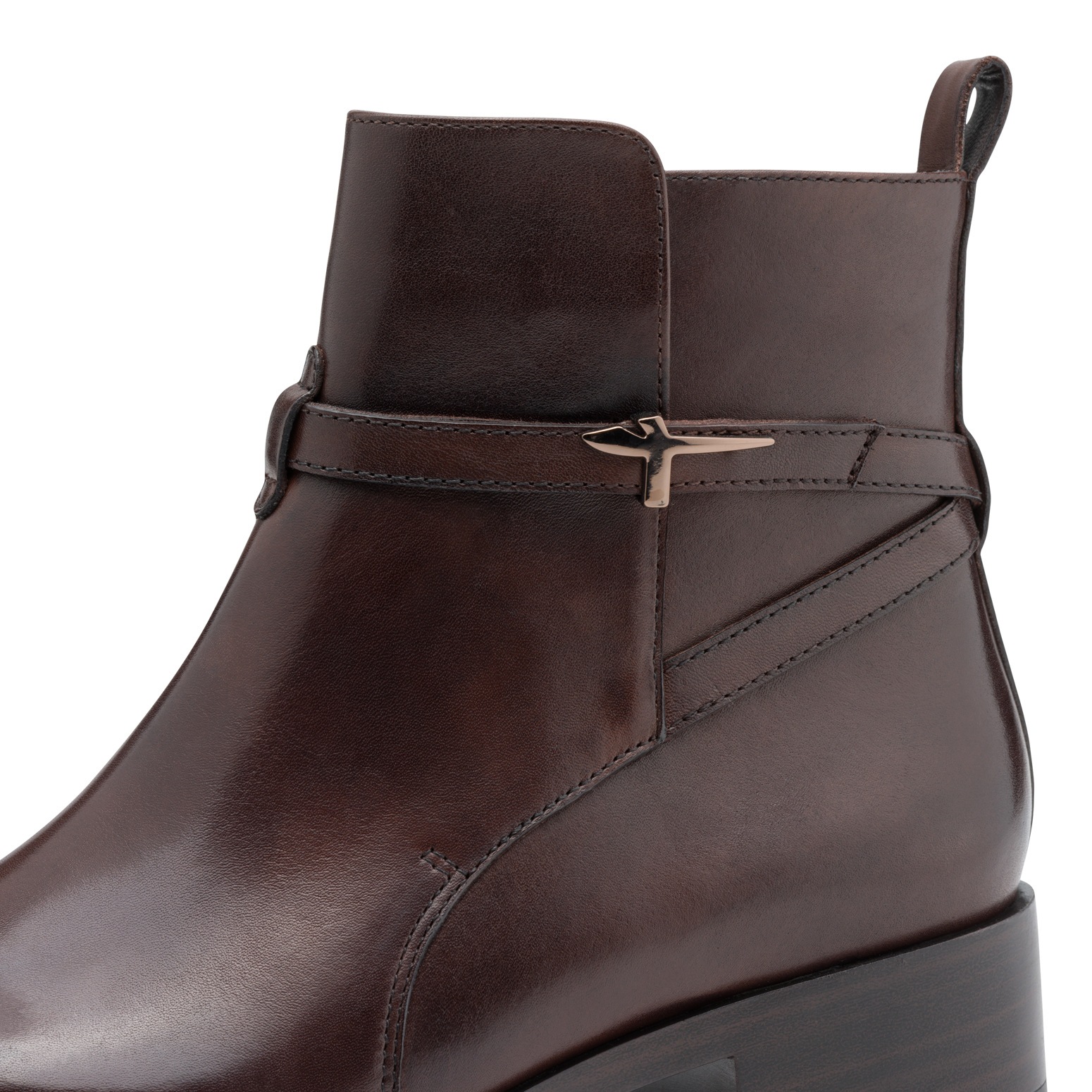 Tamaris Stiefelette, Blockabsatz, Businessschuh, Ankleboots mit T-Logoverszierung
