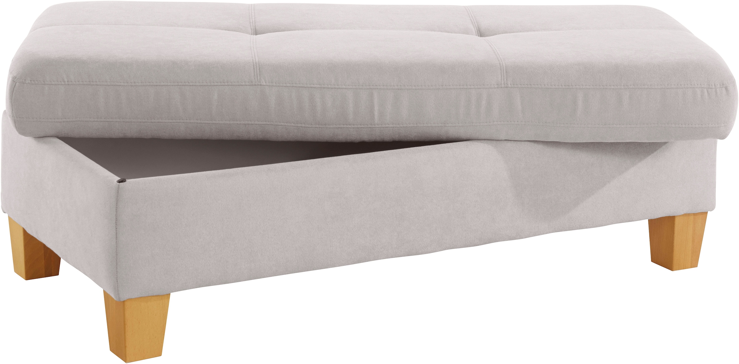 exxpo - sofa fashion Hocker »Enya Bankhocker mit Staufach unter der Sitzfläche«, schöne Detailverarbeitung