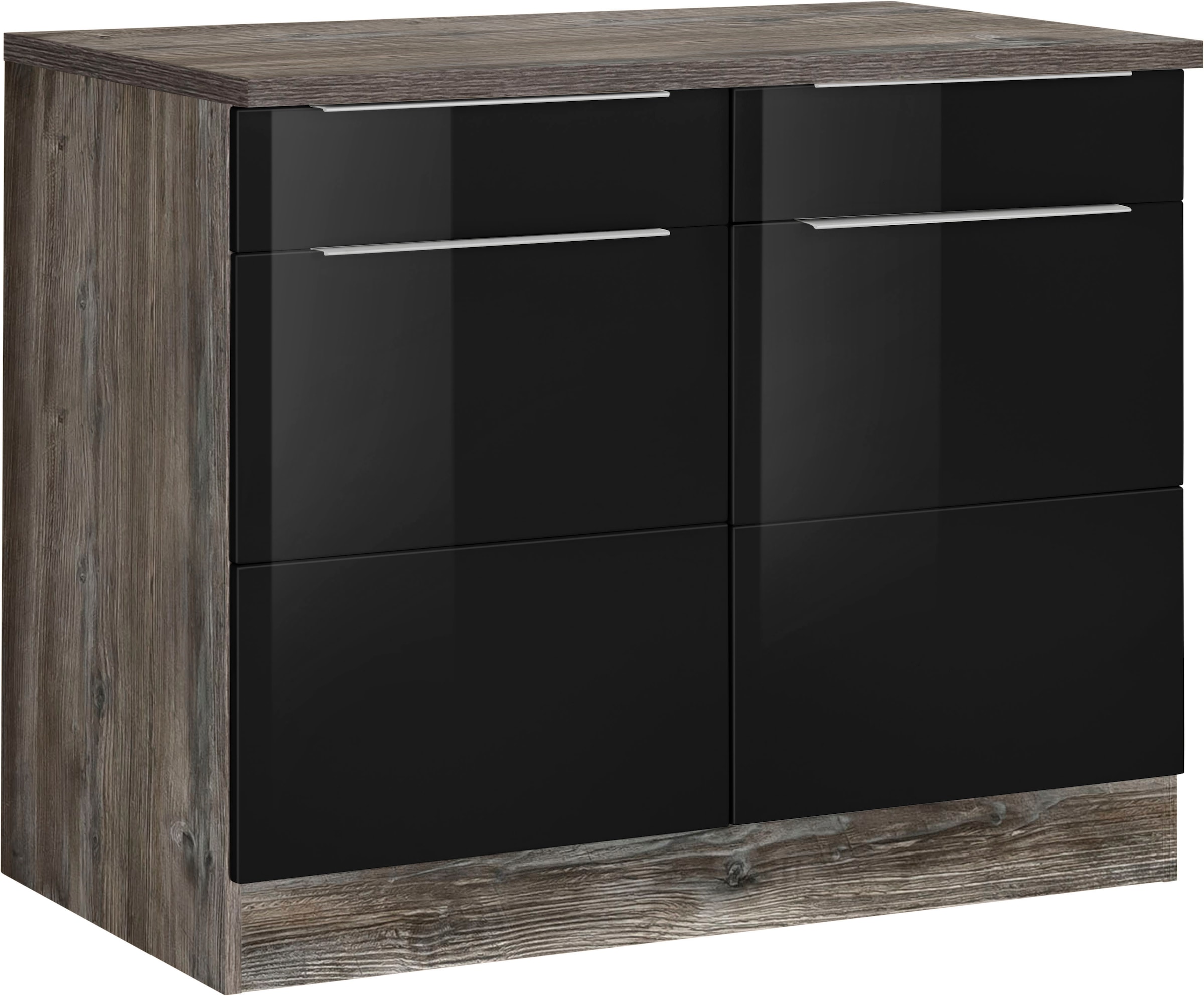 KOCHSTATION Unterschrank »KS-Brindisi«, 100 cm breit, viel Stauraum