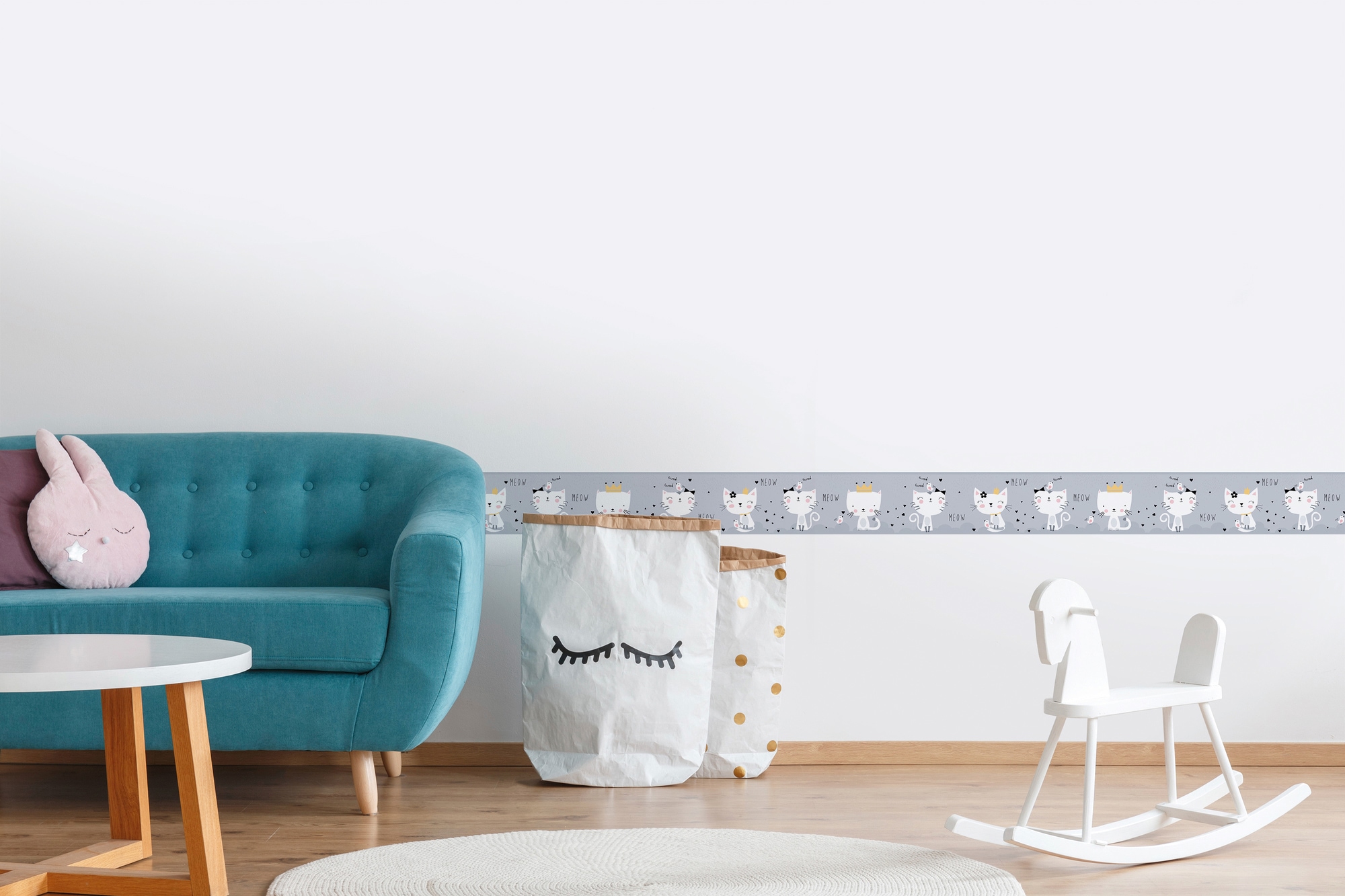 A.S. Création Bordüre »Meow Cats«, Motiv-abstrakt-naturalistisch, Tapete Kinder Bordüre Katzen Borte Wohnzimmer Flur Design Kinderzimmer