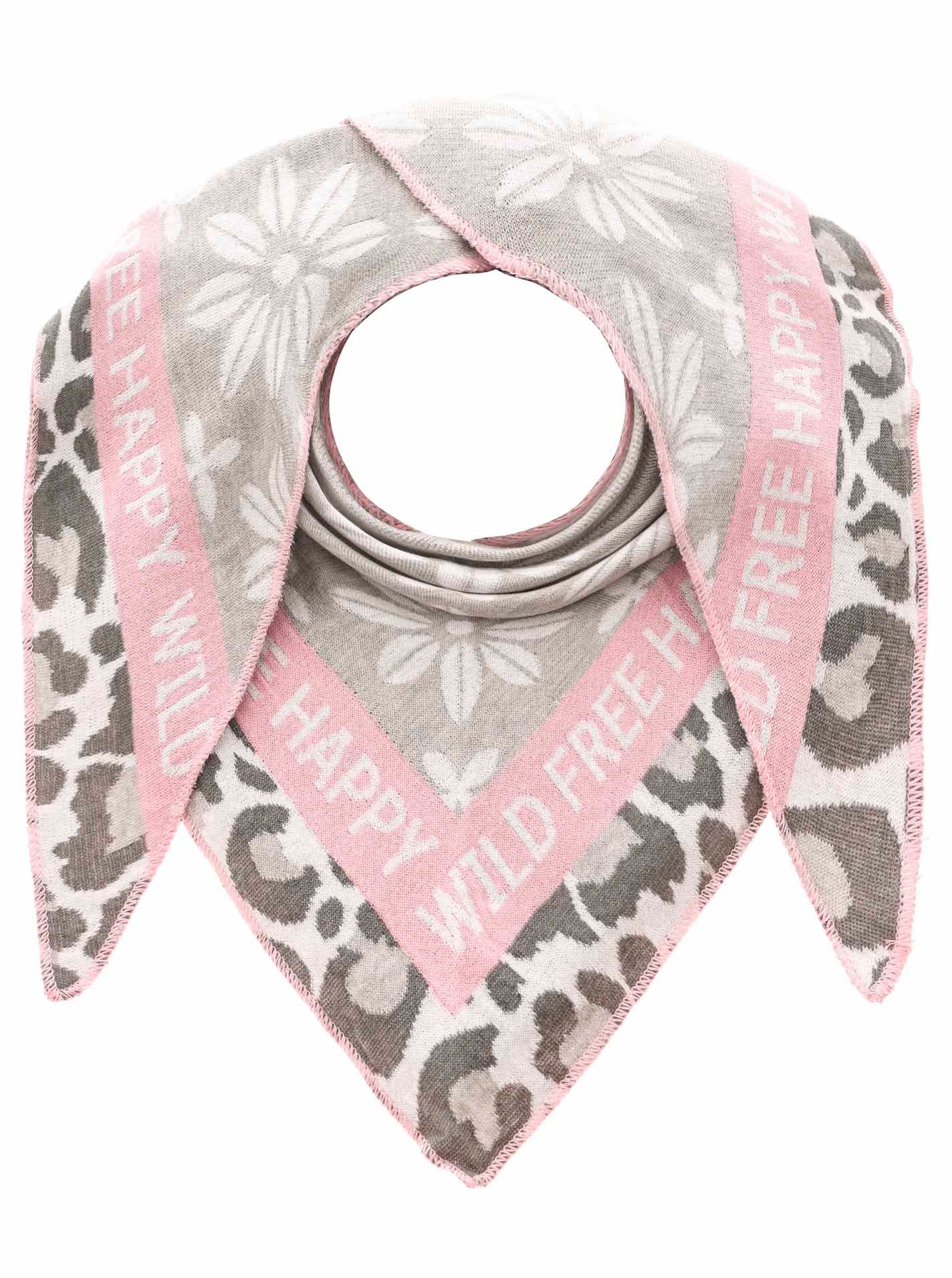 Zwillingsherz Dreieckstuch ""Blumen & Leo"", Eyecatcher Tuch, Mustermix: Le günstig online kaufen