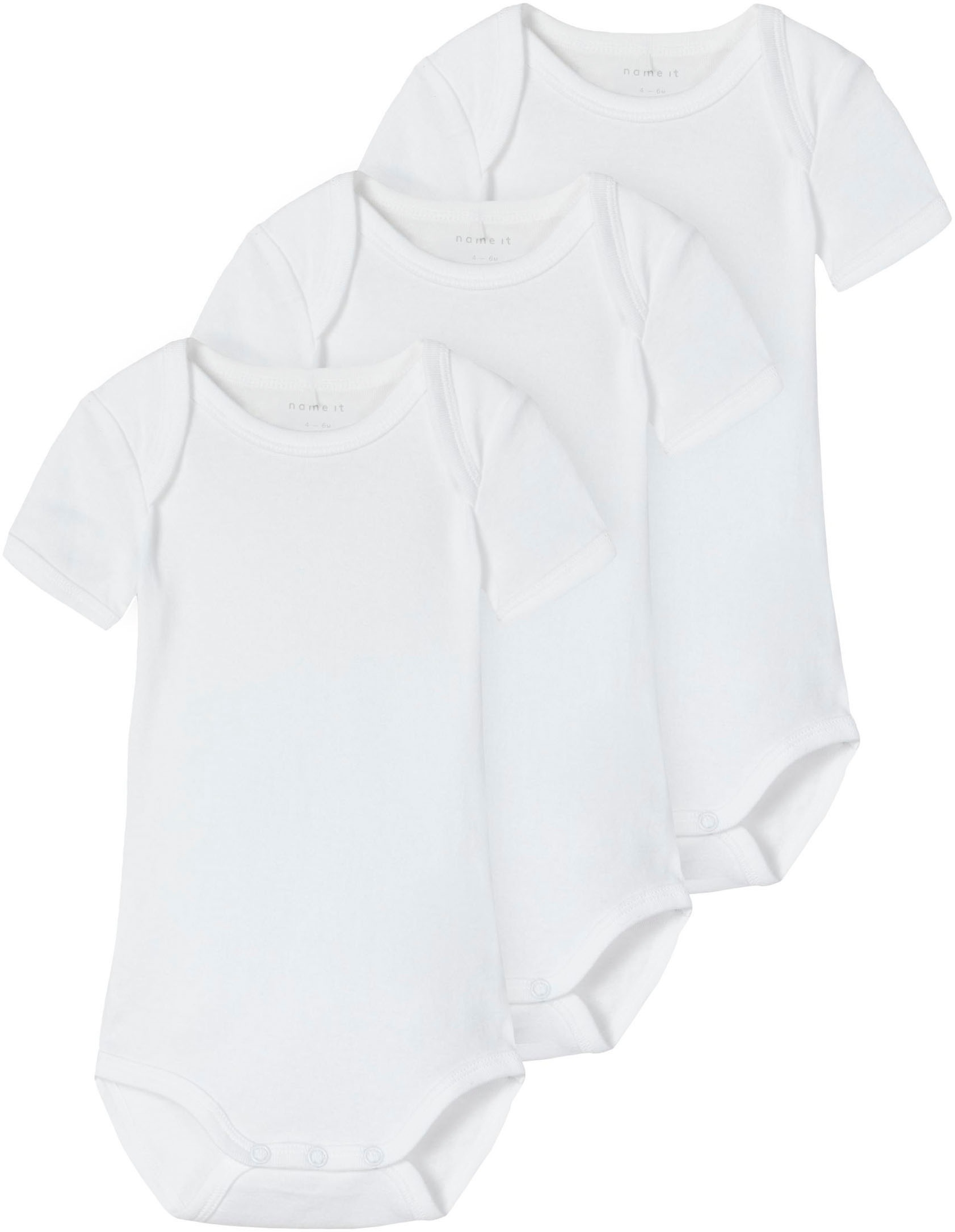 Name It Kurzarmbody »NBNBODY 3P SS SOLID WHITE 3 NOOS«, (Packung, 3 tlg.) kaufen