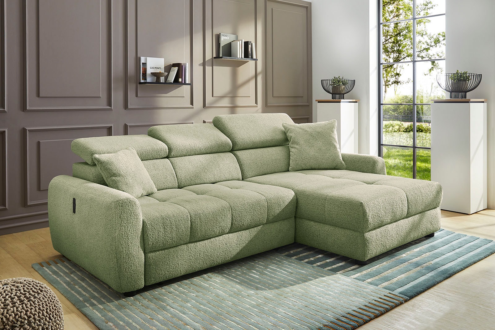 Jockenhöfer Gruppe Ecksofa "Move L-Form, B: 270 cm, mit 60 cm elektr. Sitzt günstig online kaufen