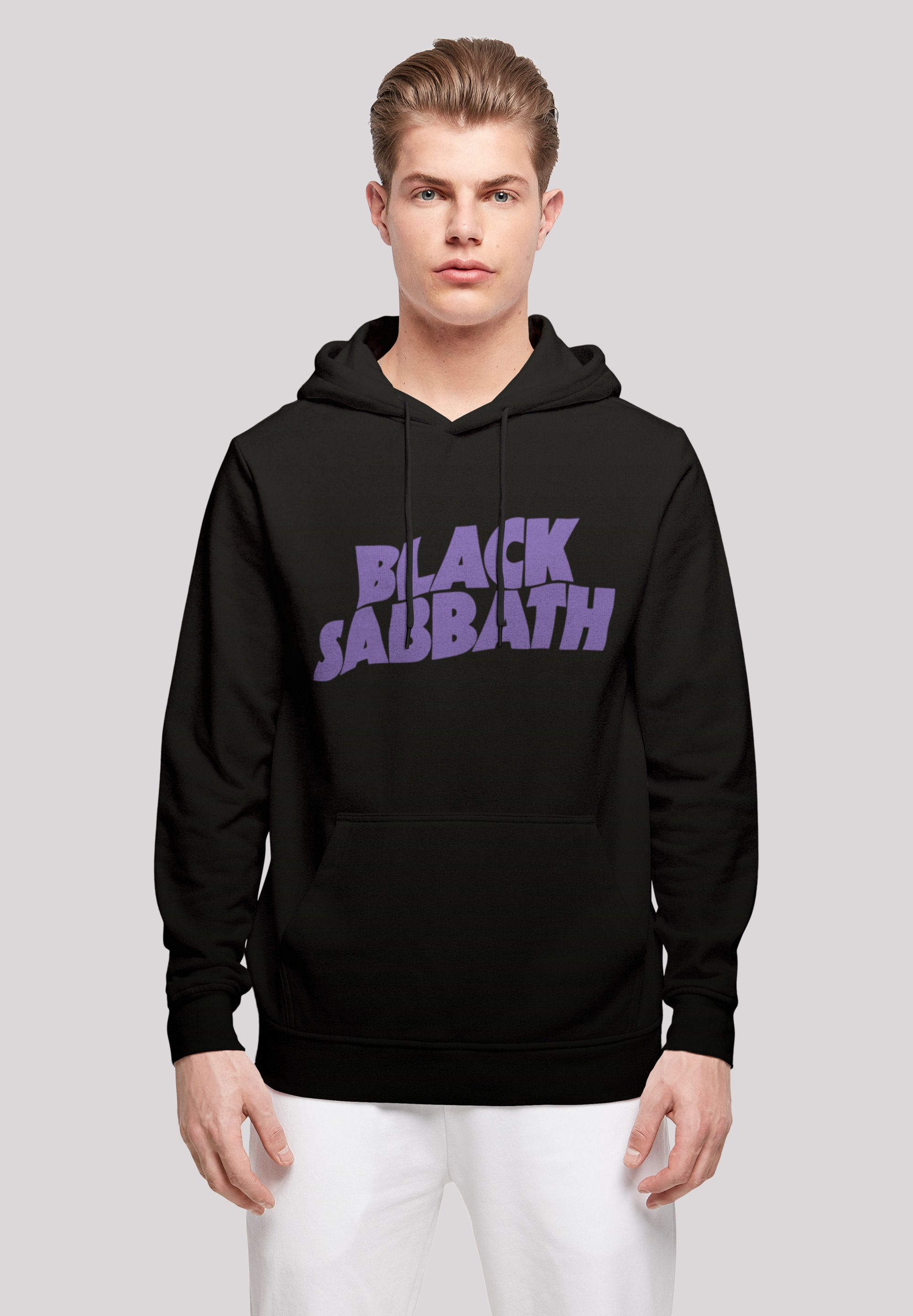 Band Logo Print F4NT4STIC Black«, bestellen Heavy | »Black Metal Sabbath Kapuzenpullover Wavy BAUR ▷
